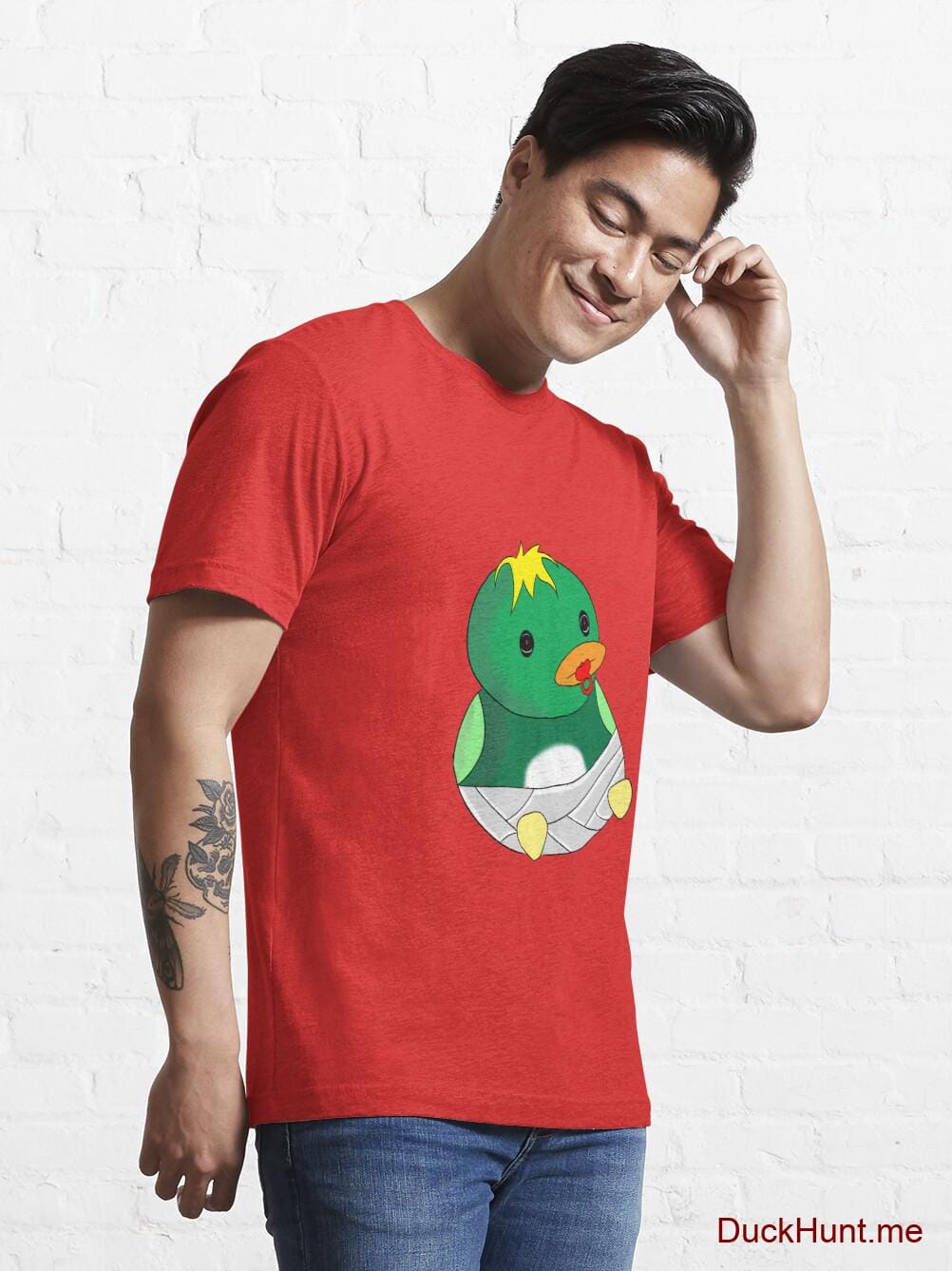 Baby duck Red Essential T-Shirt (Front printed) alternative image 6