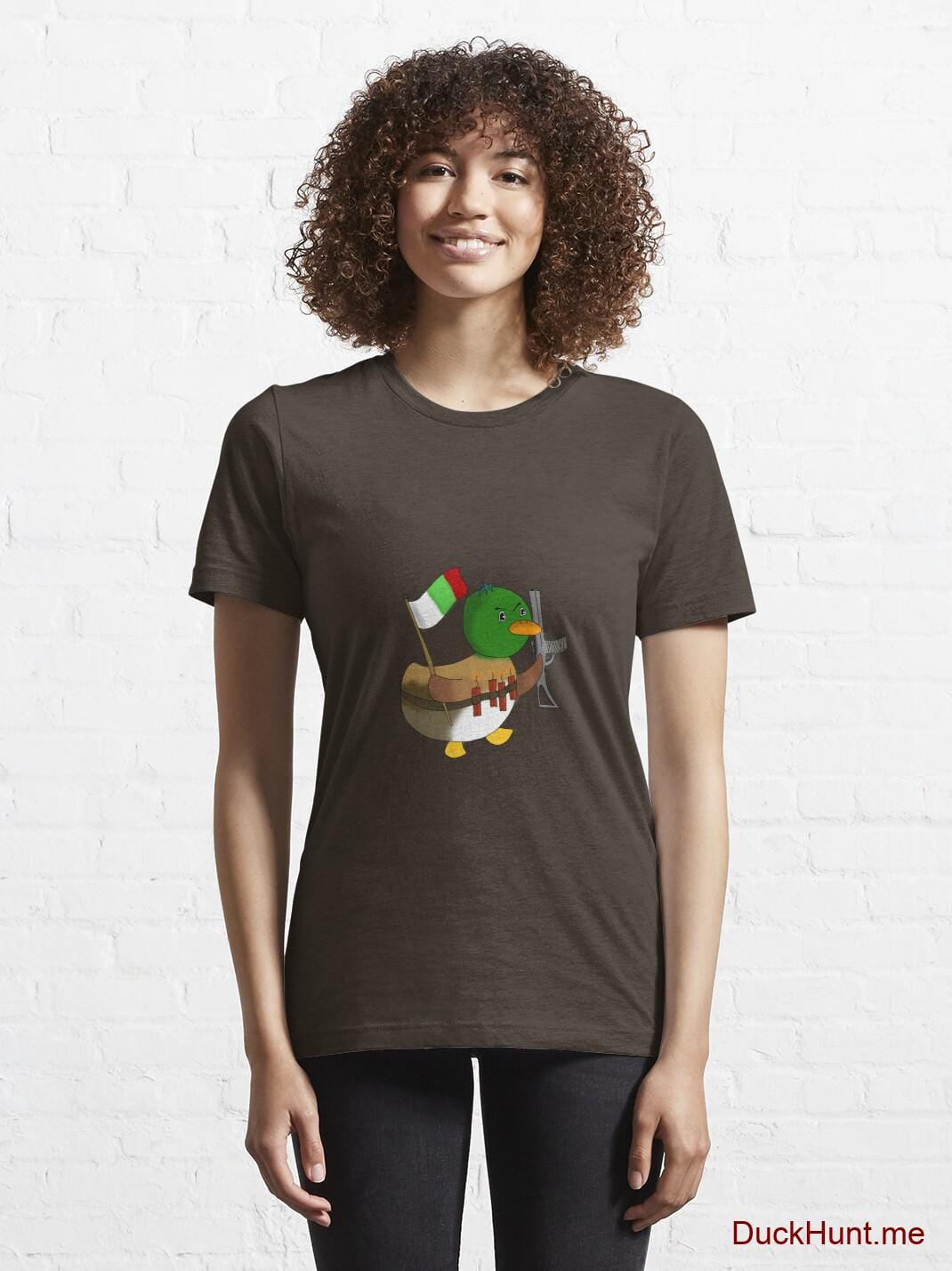 Kamikaze Duck Brown Essential T-Shirt (Front printed) alternative image 5