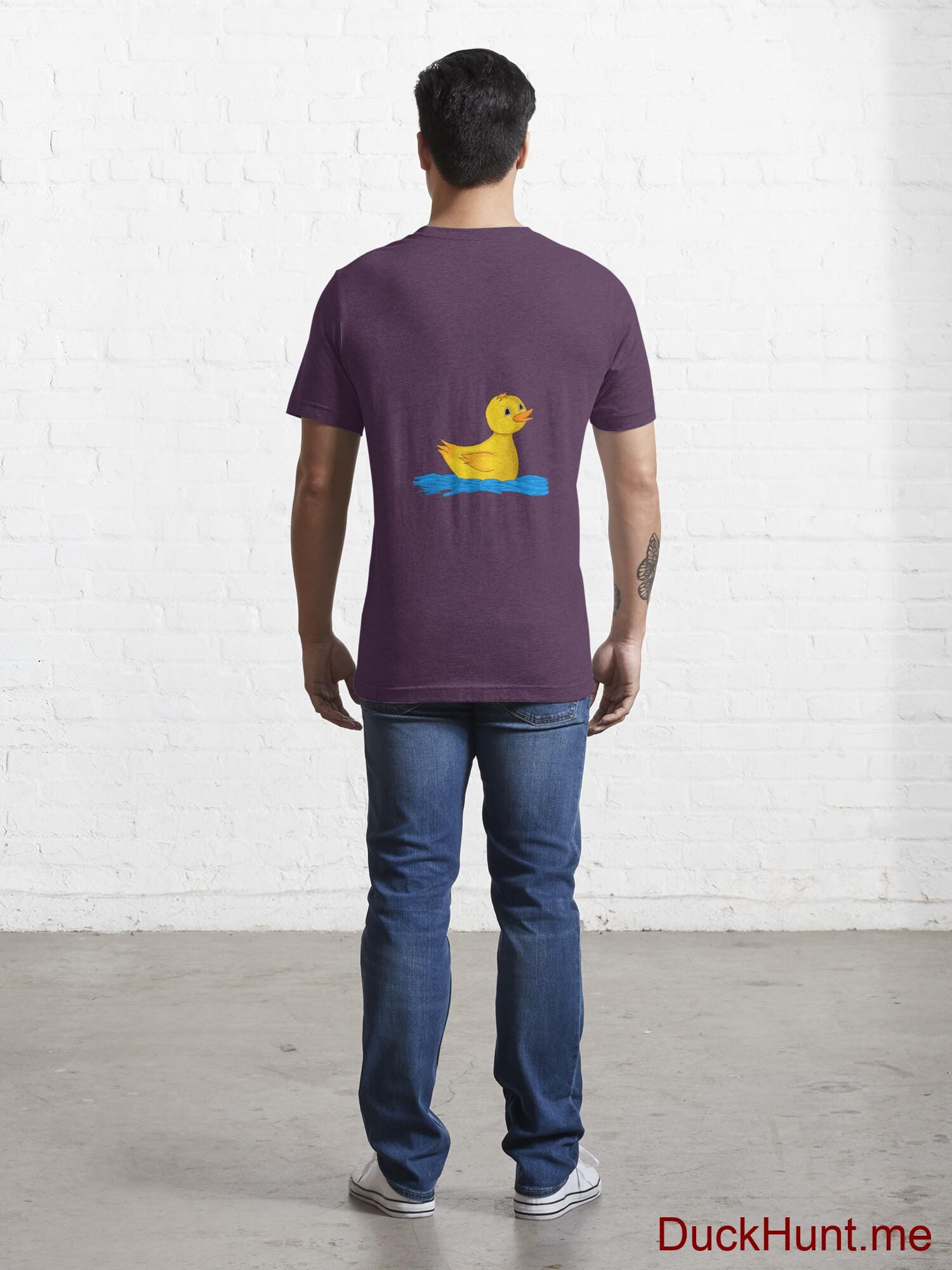 Plastic Duck Eggplant Essential T-Shirt (Back printed) alternative image 3