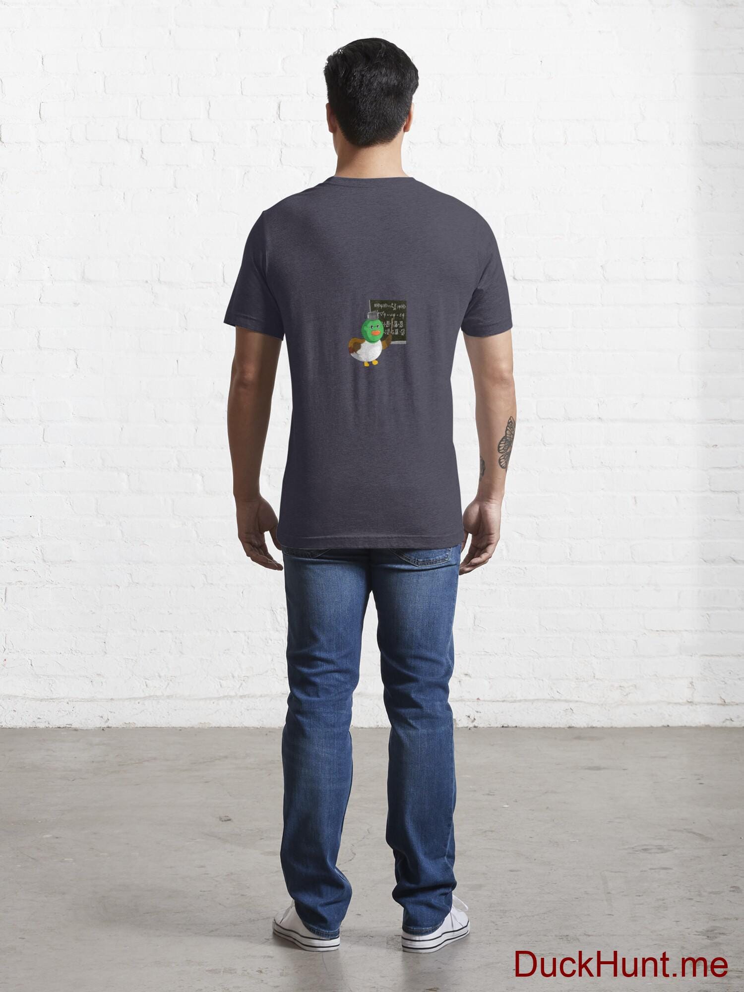 Prof Duck Dark Blue Essential T-Shirt (Back printed) alternative image 3