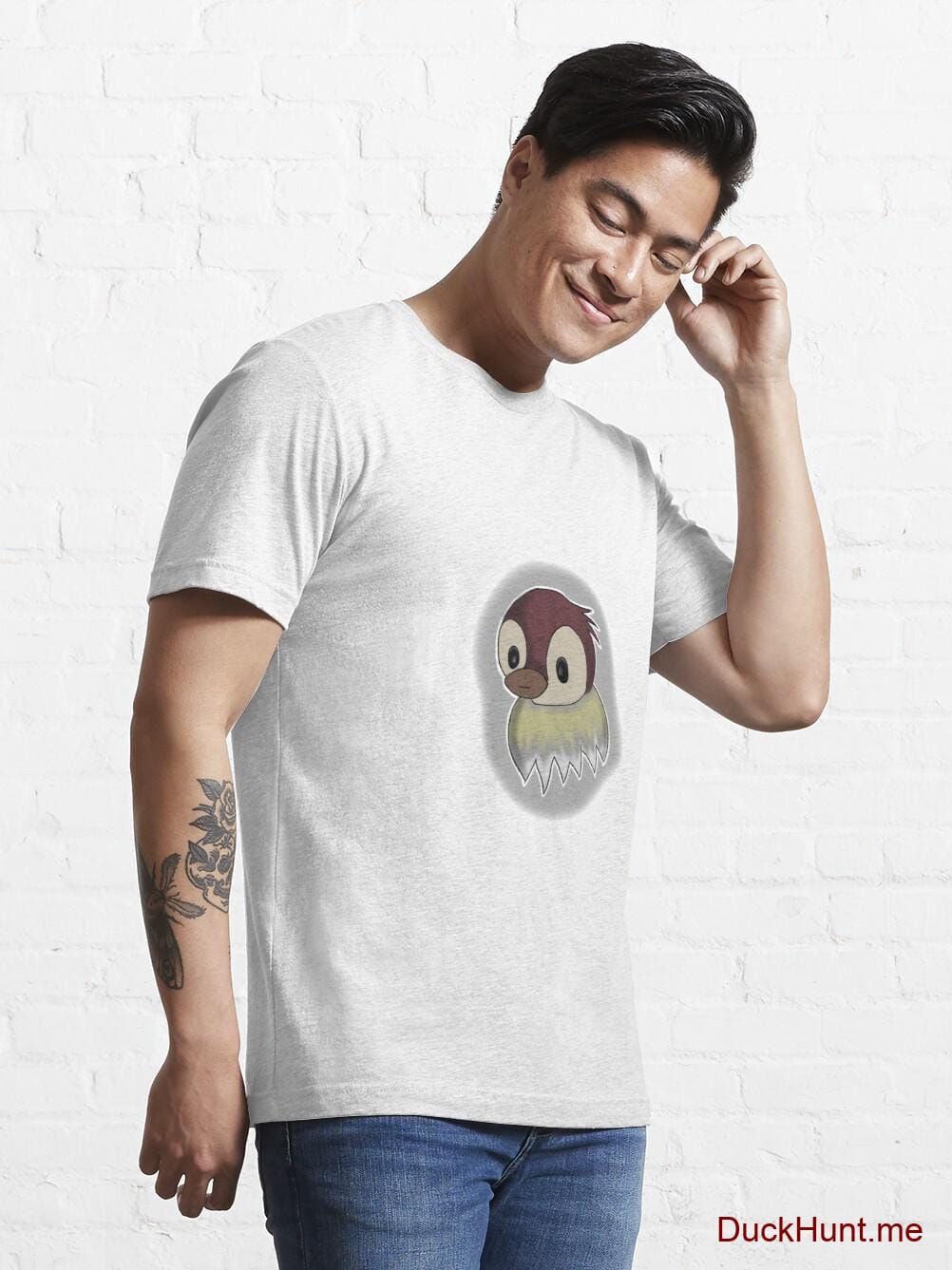 Ghost Duck (foggy) White Essential T-Shirt (Front printed) alternative image 6