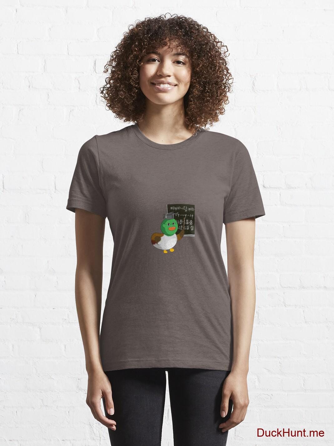 Prof Duck Dark Grey Essential T-Shirt (Front printed) alternative image 5