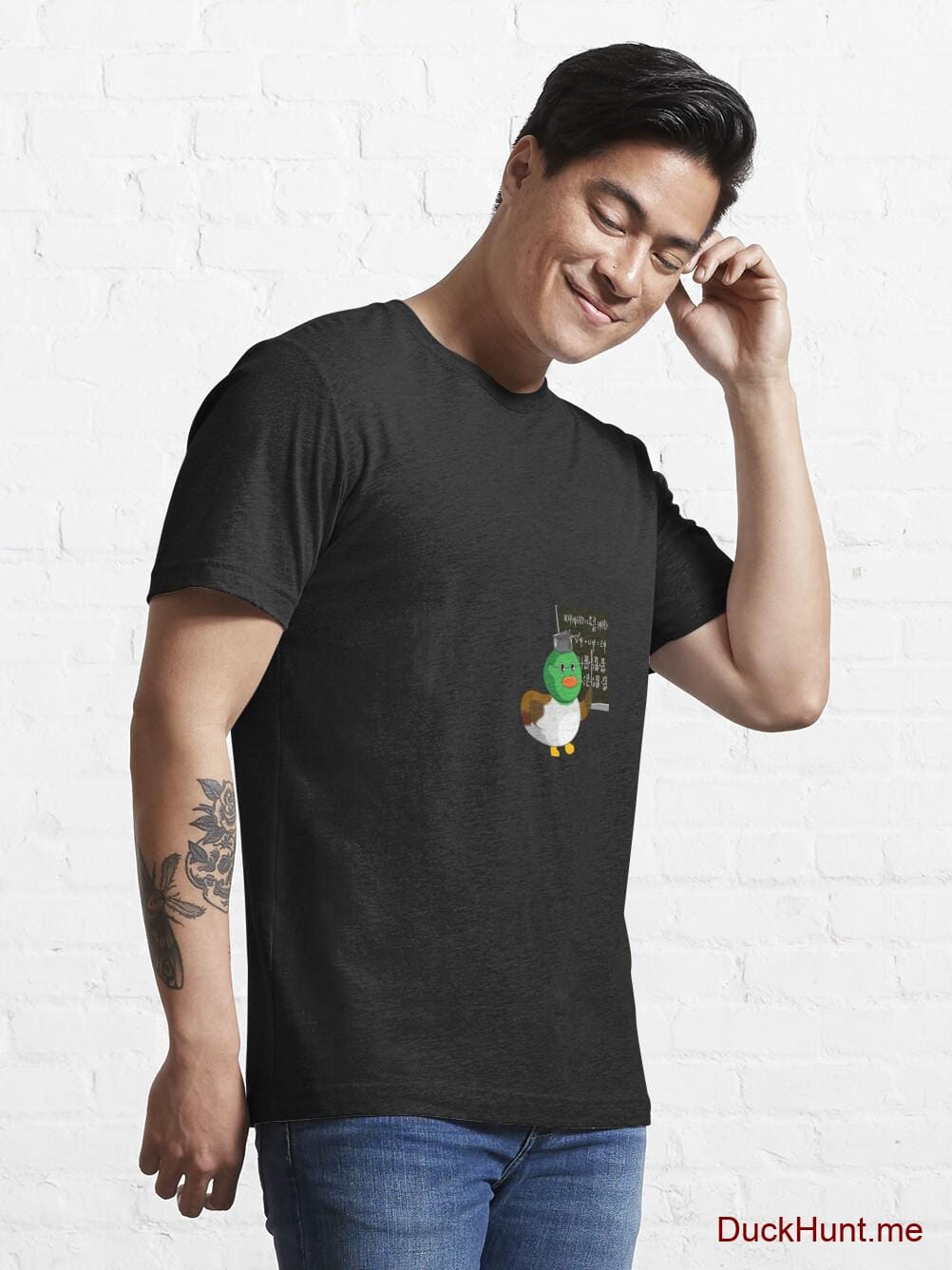 Prof Duck Black Essential T-Shirt (Front printed) alternative image 6