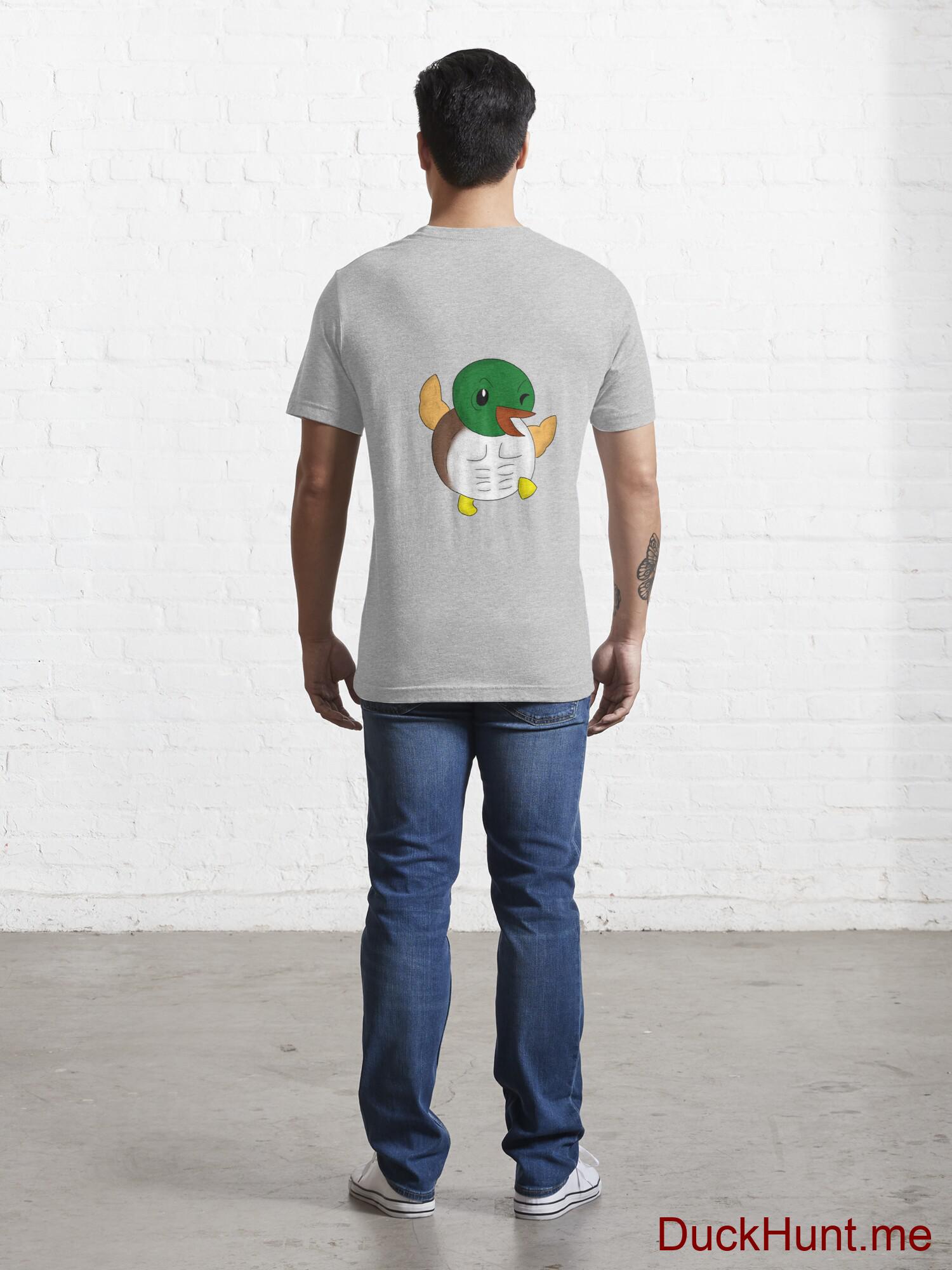 Super duck Heather Grey Essential T-Shirt (Back printed) alternative image 3