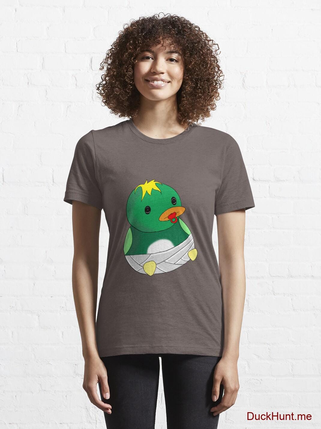 Baby duck Dark Grey Essential T-Shirt (Front printed) alternative image 5
