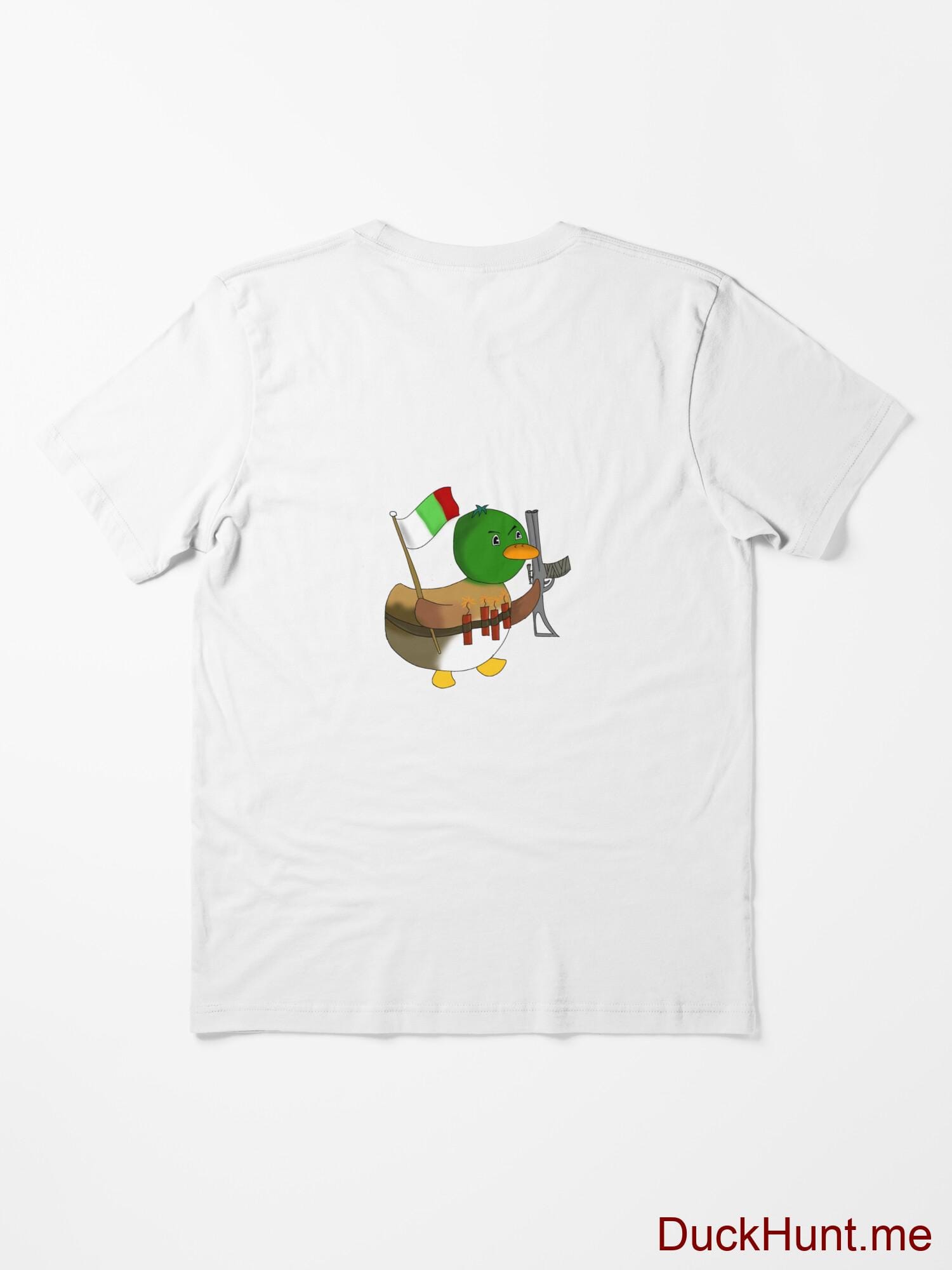 Kamikaze Duck White Essential T-Shirt (Back printed) alternative image 1