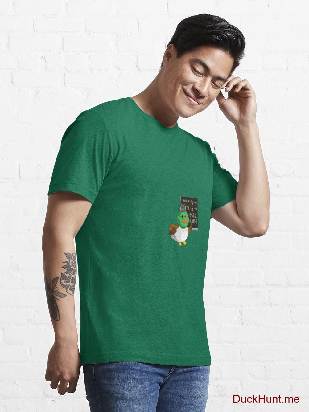 Prof Duck Green Essential T-Shirt (Front printed) alternative image 6