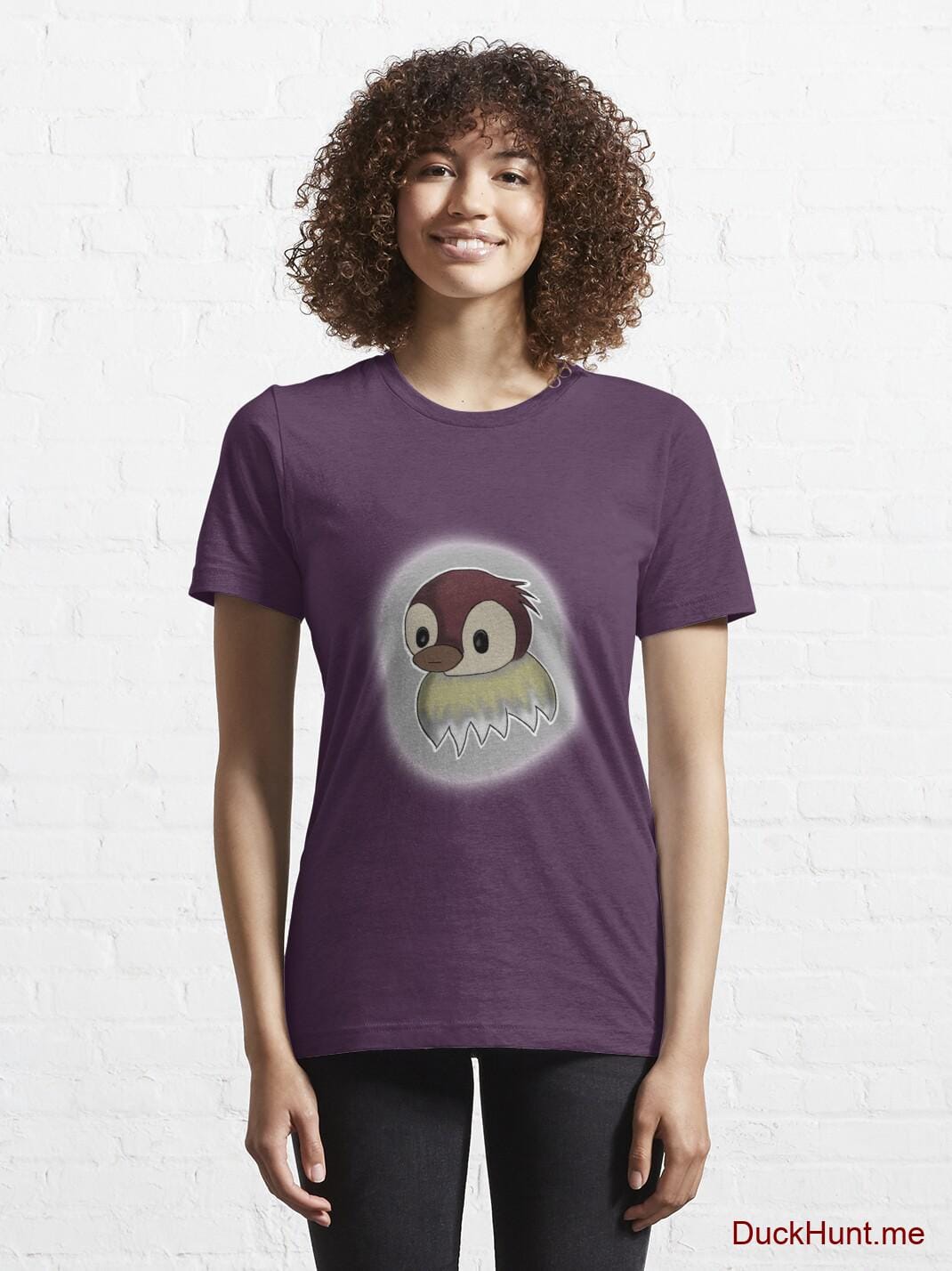 Ghost Duck (foggy) Eggplant Essential T-Shirt (Front printed) alternative image 5