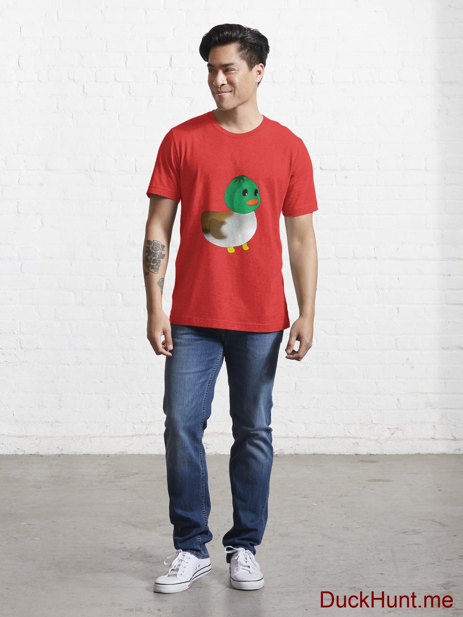 Normal Duck Red Essential T-Shirt (Front printed) alternative image 4