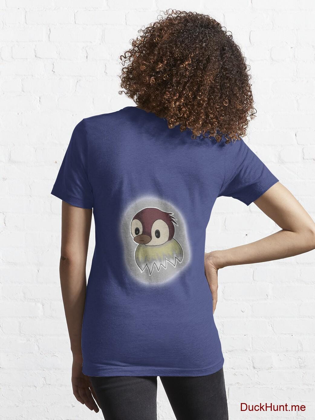Ghost Duck (foggy) Blue Essential T-Shirt (Back printed) alternative image 4