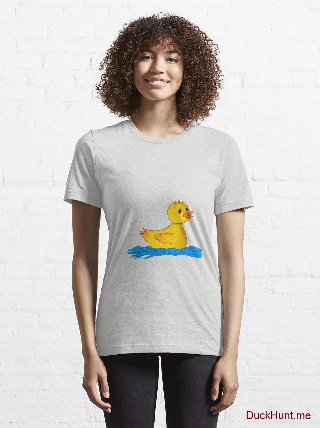 Plastic Duck Light Grey Essential T-Shirt (Front printed) alternative image 5