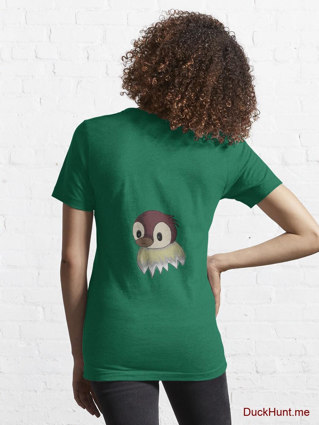 Ghost Duck (fogless) Green Essential T-Shirt (Back printed) alternative image 4