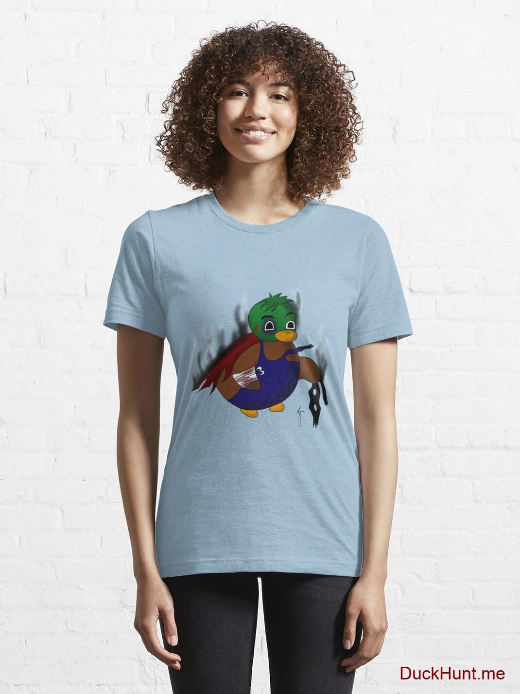 Dead Boss Duck (smoky) Light Blue Essential T-Shirt (Front printed) alternative image 5