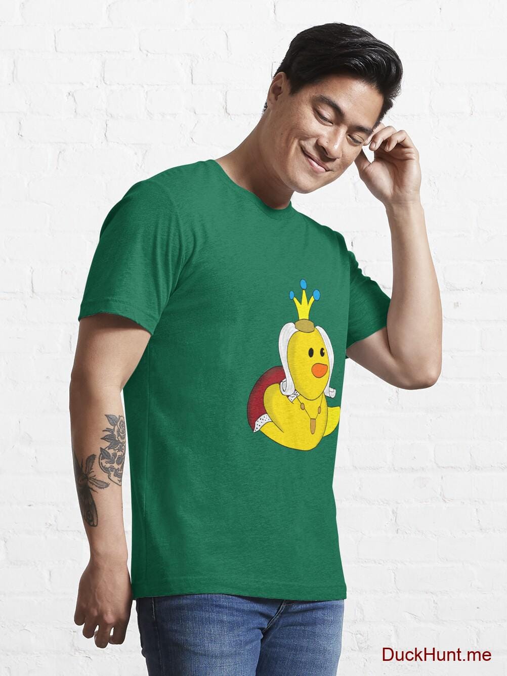 Royal Duck Green Essential T-Shirt (Front printed) alternative image 6
