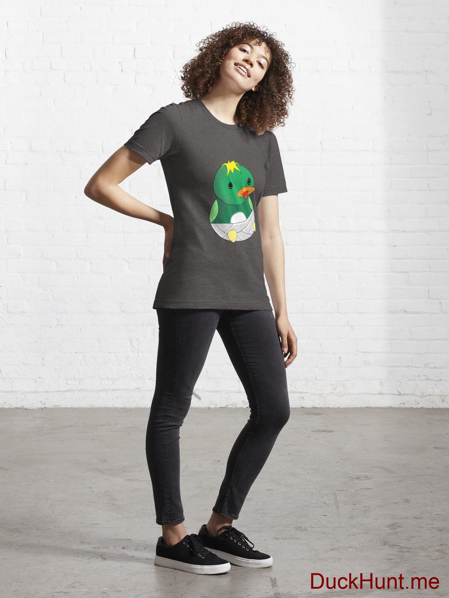 Baby duck Charcoal Heather Essential T-Shirt (Front printed) alternative image 3