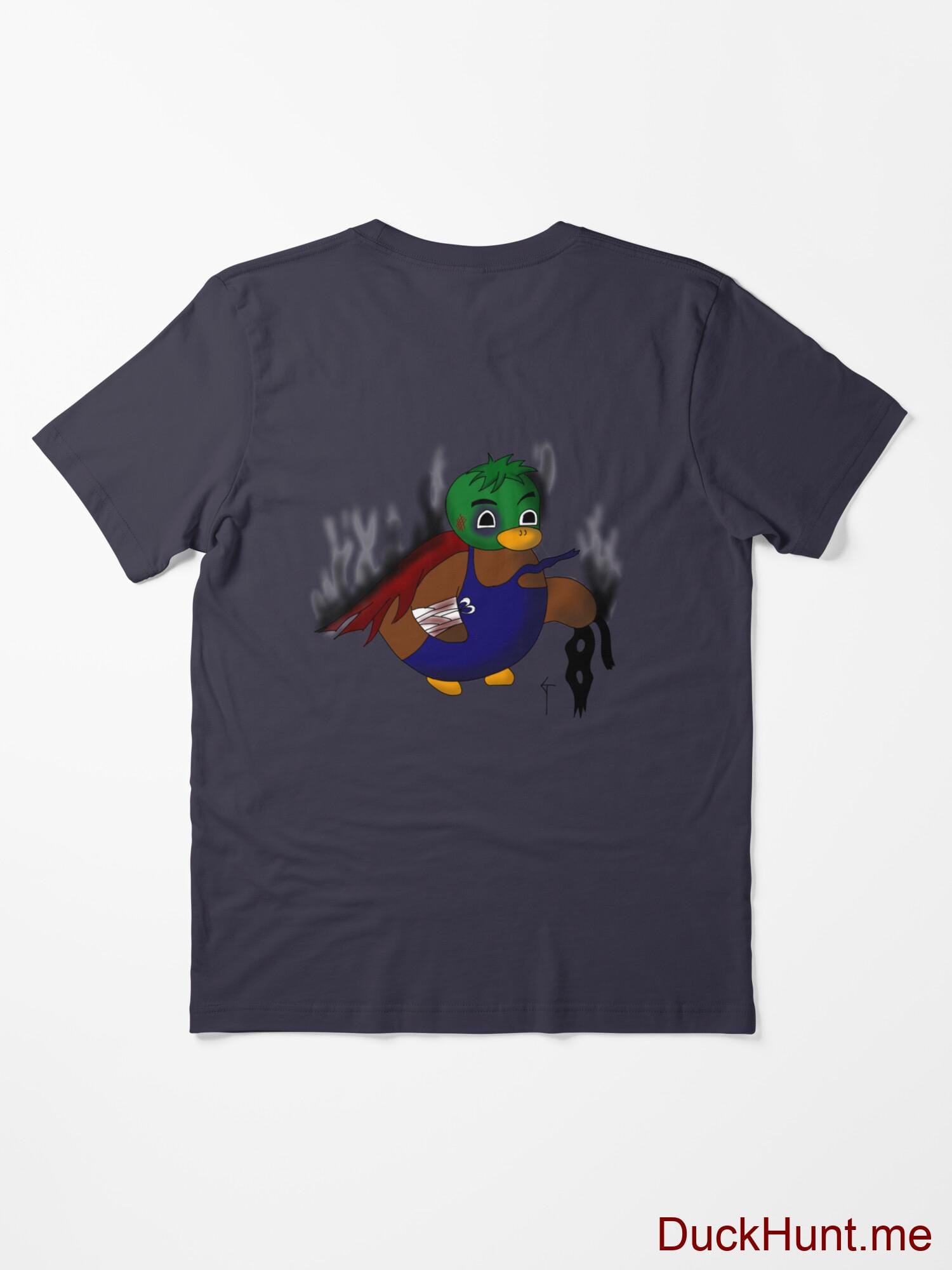 Dead Boss Duck (smoky) Dark Blue Essential T-Shirt (Back printed) alternative image 1