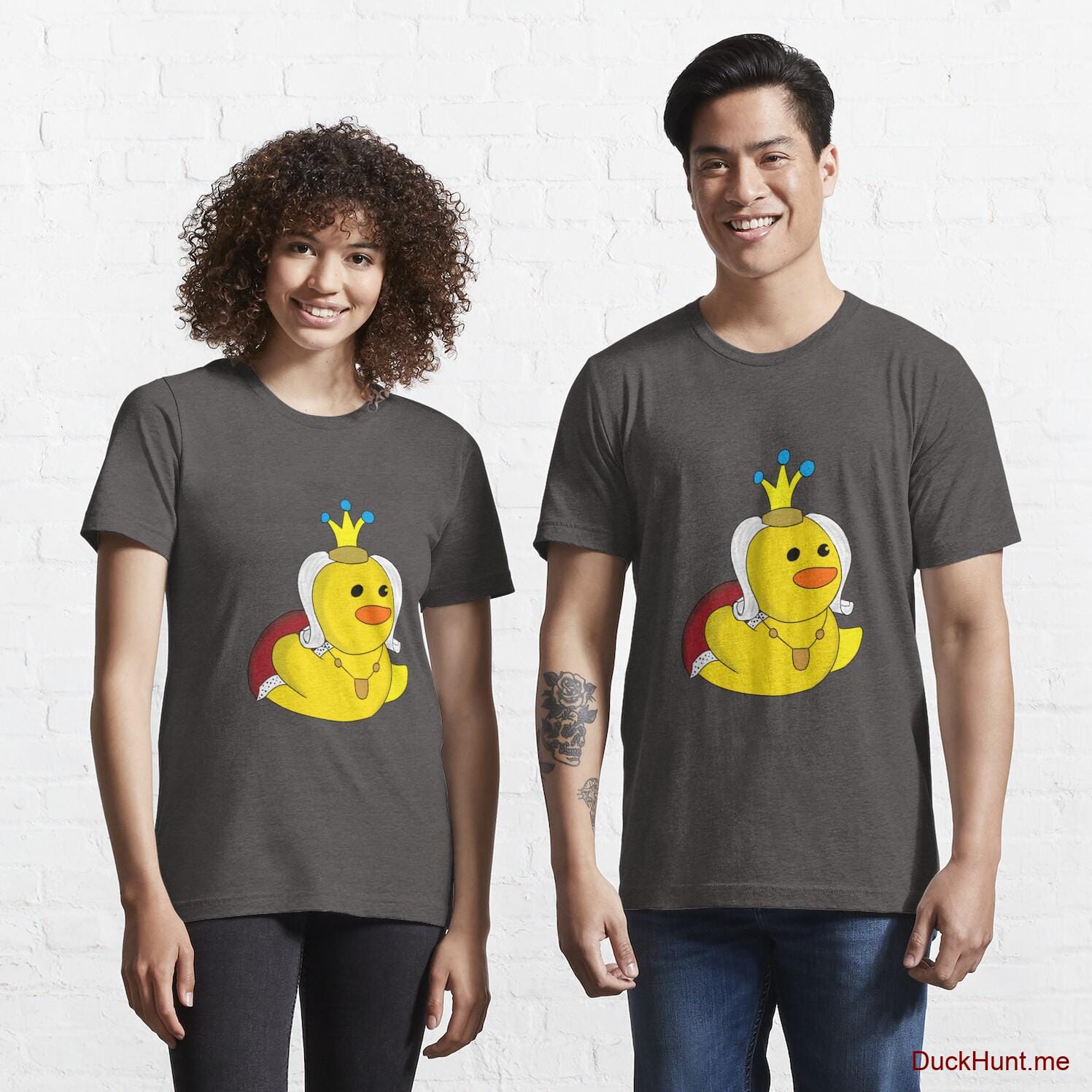 Royal Duck Charcoal Heather Essential T-Shirt (Front printed)