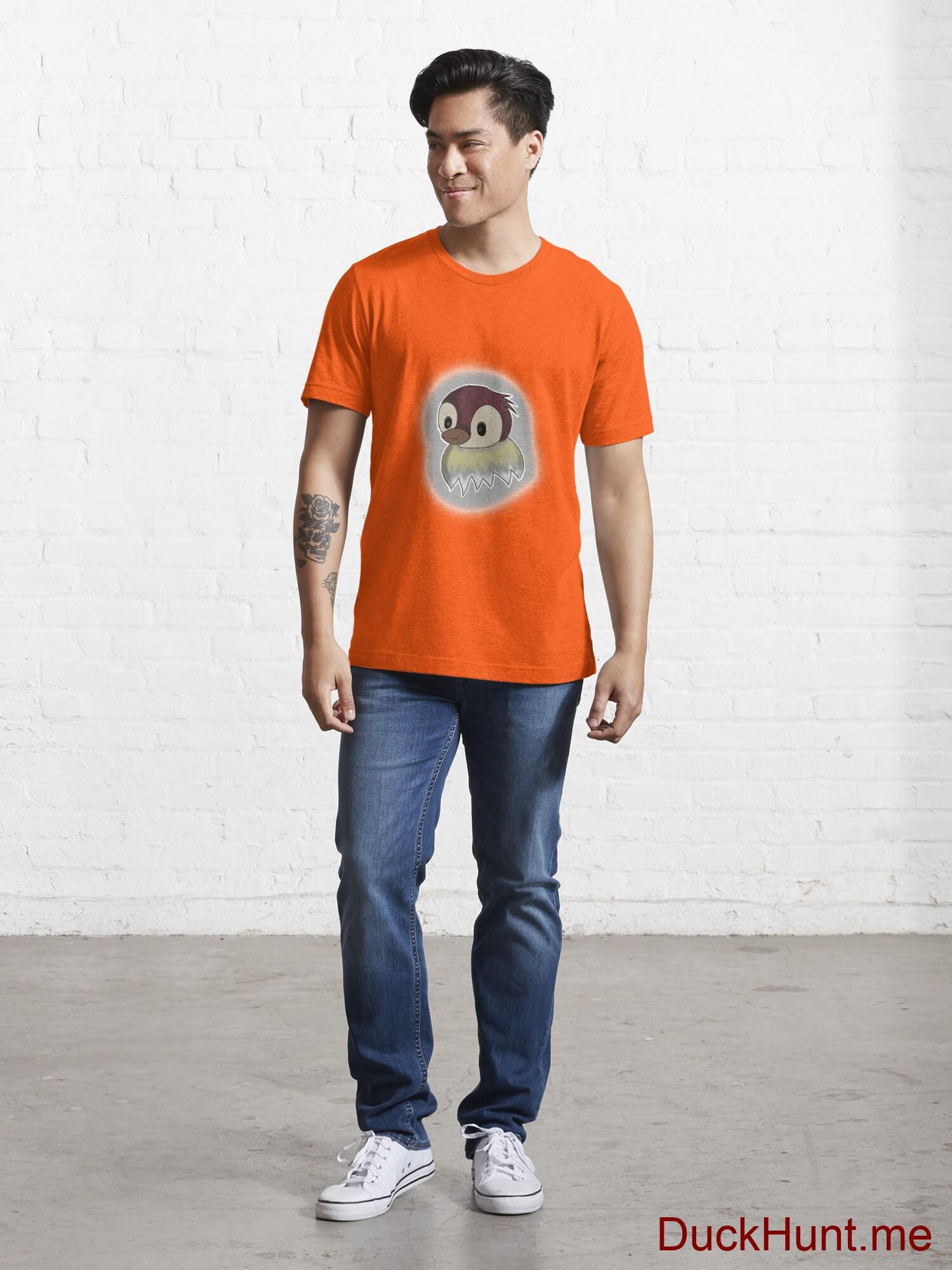 Ghost Duck (foggy) Orange Essential T-Shirt (Front printed) alternative image 4