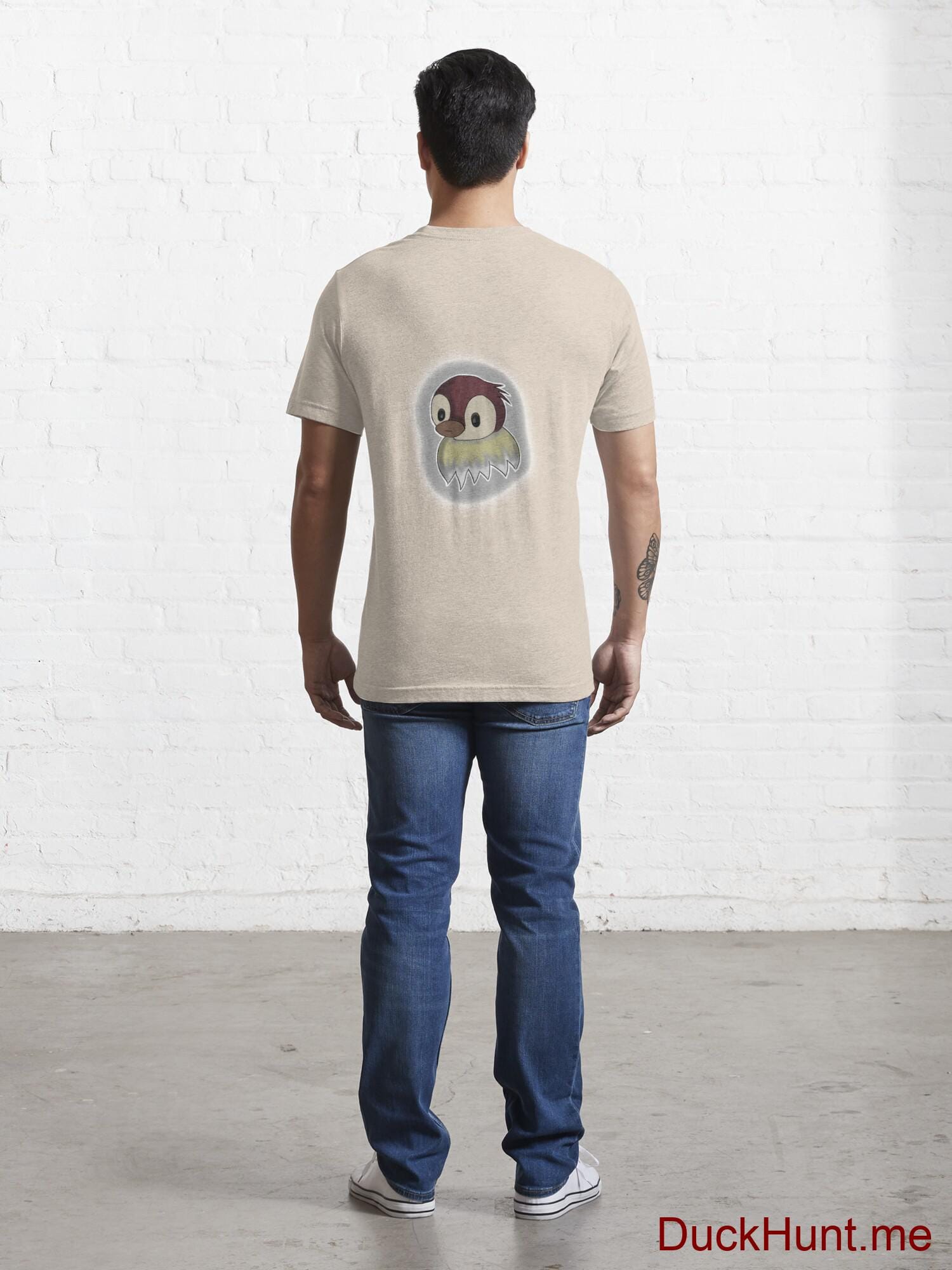 Ghost Duck (foggy) Creme Essential T-Shirt (Back printed) alternative image 3