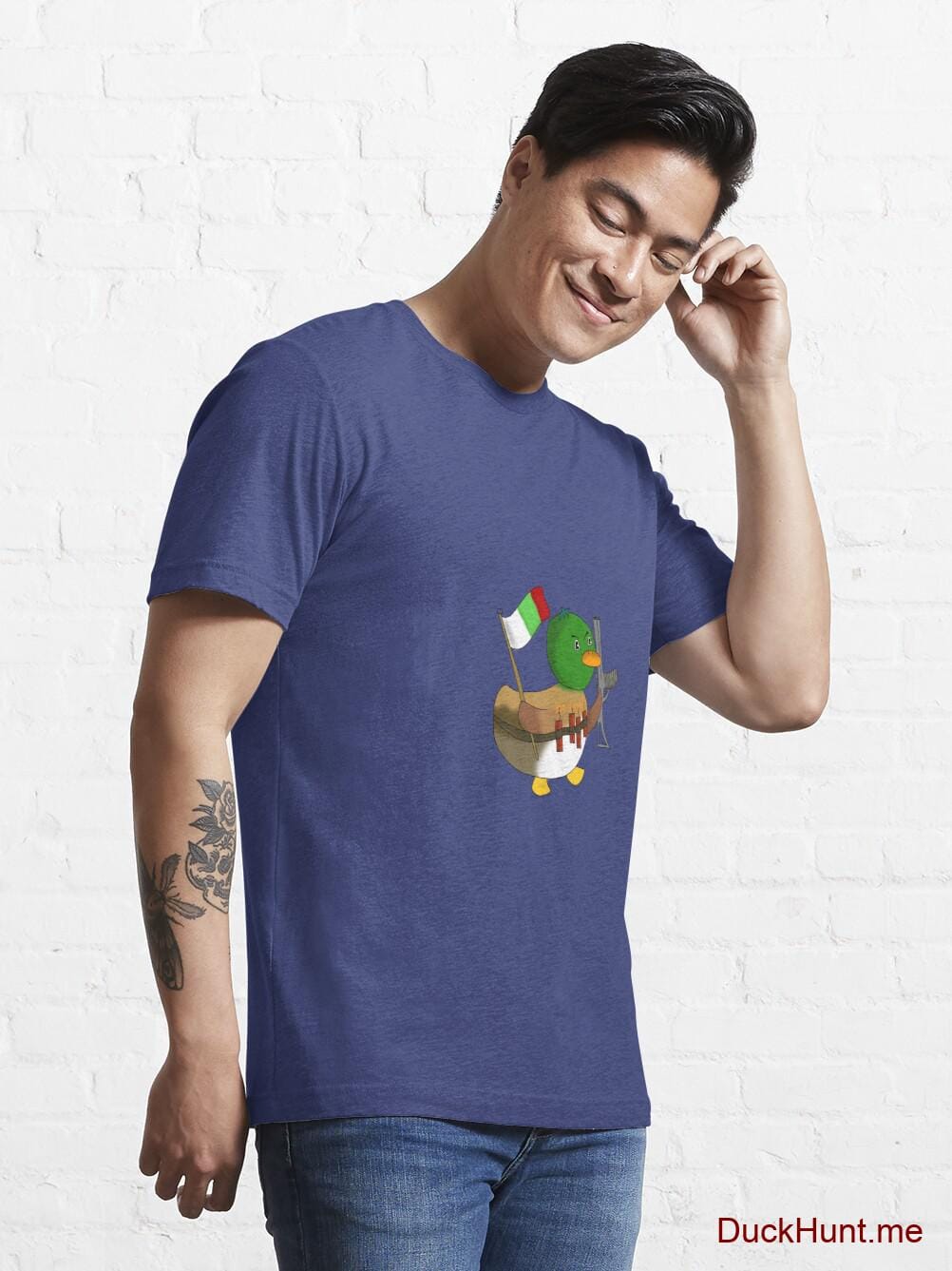 Kamikaze Duck Blue Essential T-Shirt (Front printed) alternative image 6