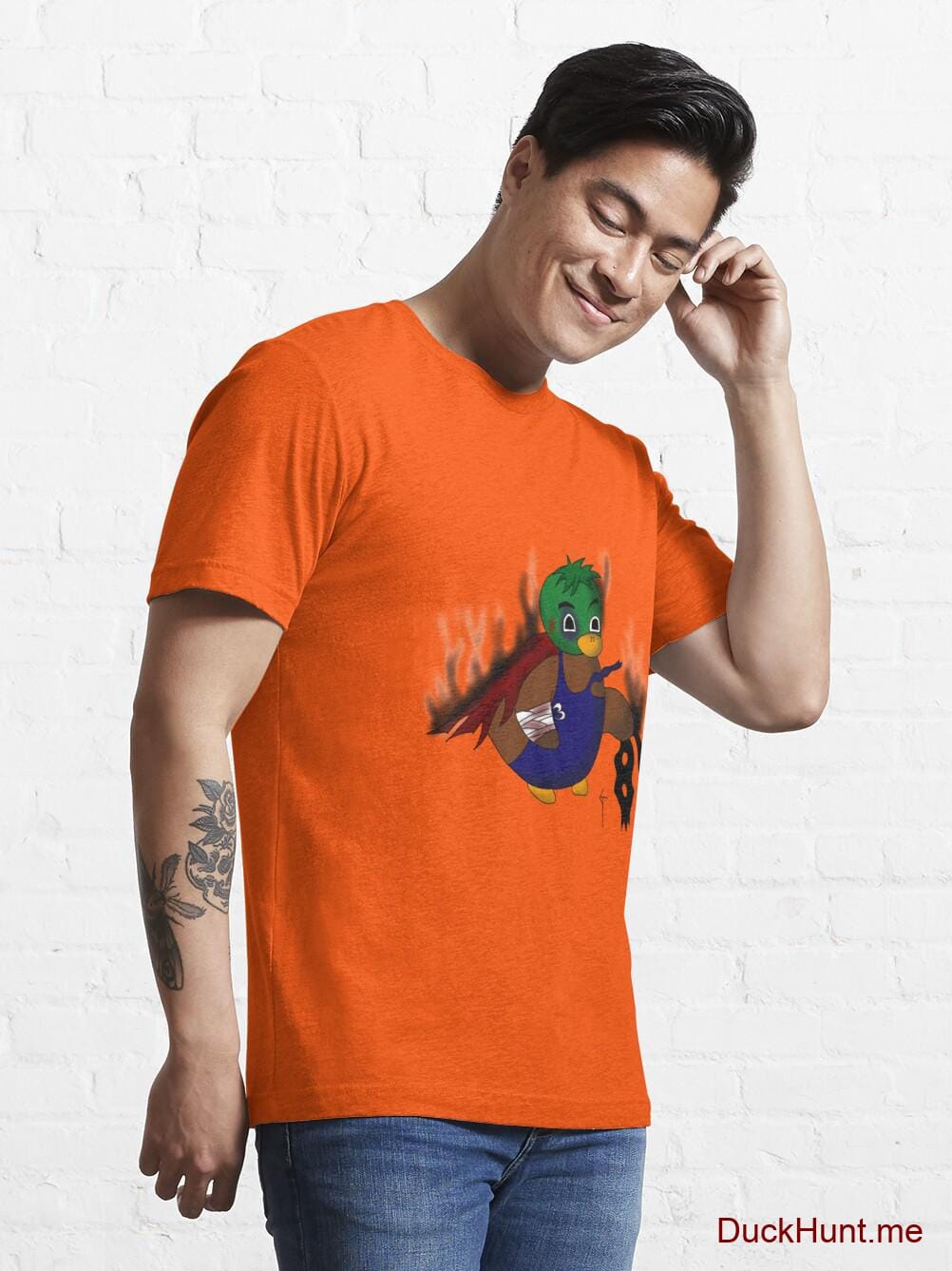 Dead Boss Duck (smoky) Orange Essential T-Shirt (Front printed) alternative image 6