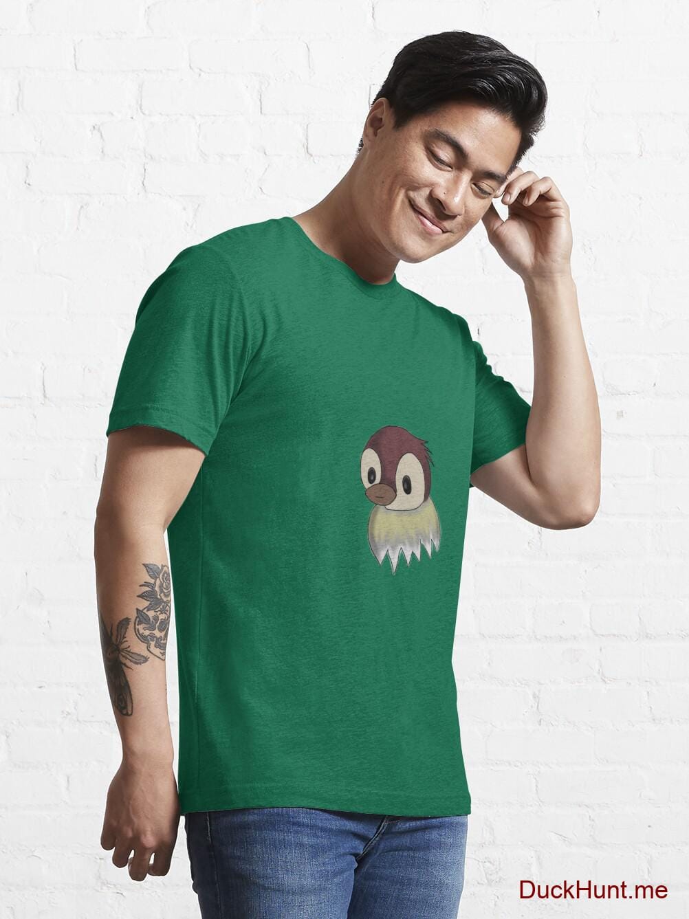 Ghost Duck (fogless) Green Essential T-Shirt (Front printed) alternative image 6