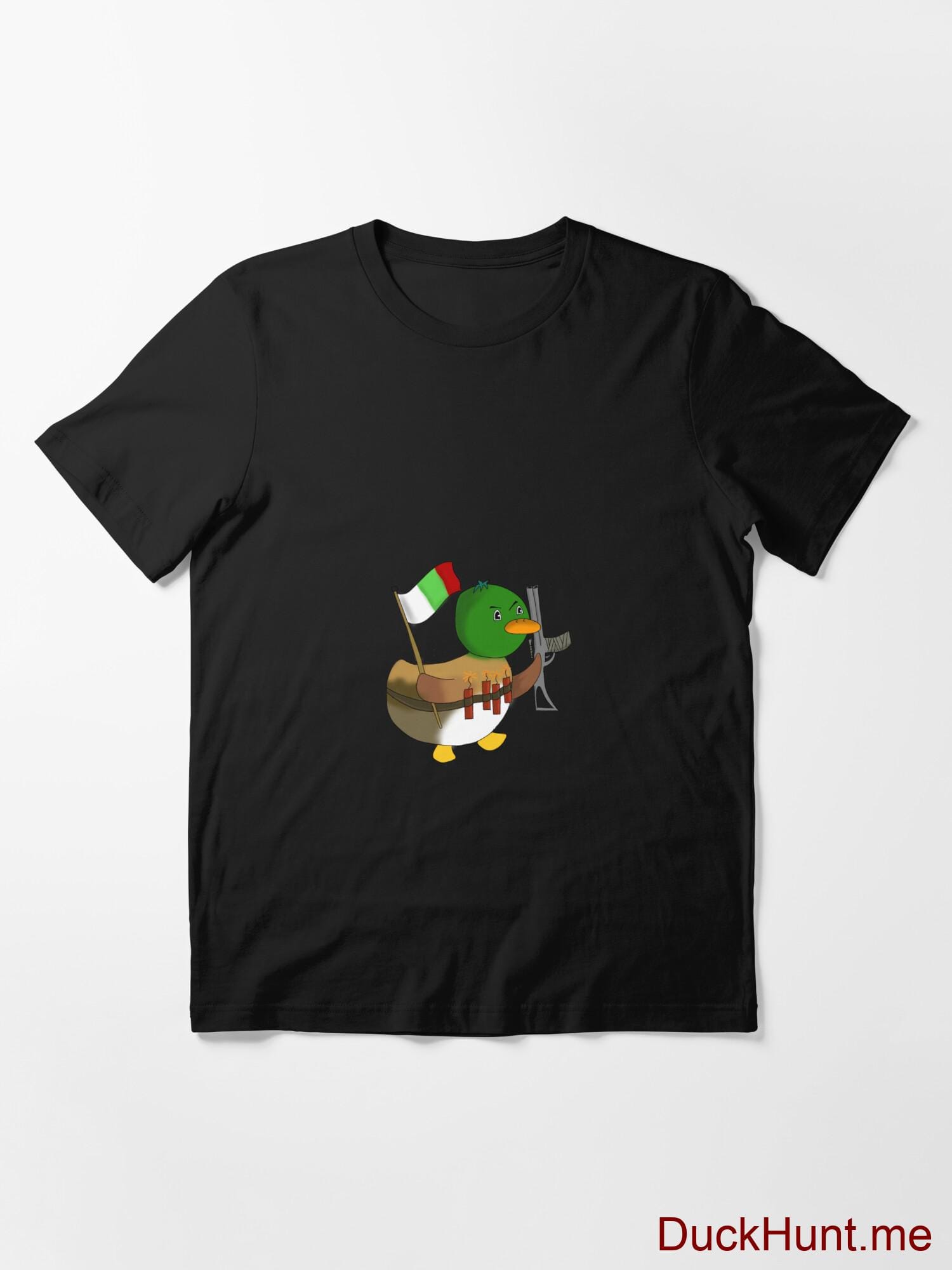 Kamikaze Duck Black Essential T-Shirt (Front printed) alternative image 2
