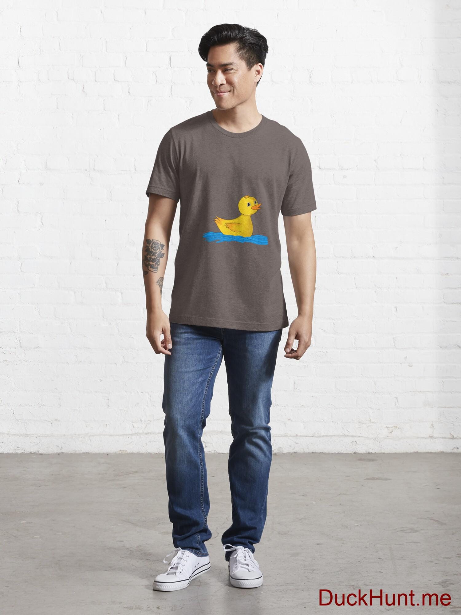 Plastic Duck Dark Grey Essential T-Shirt (Front printed) alternative image 4