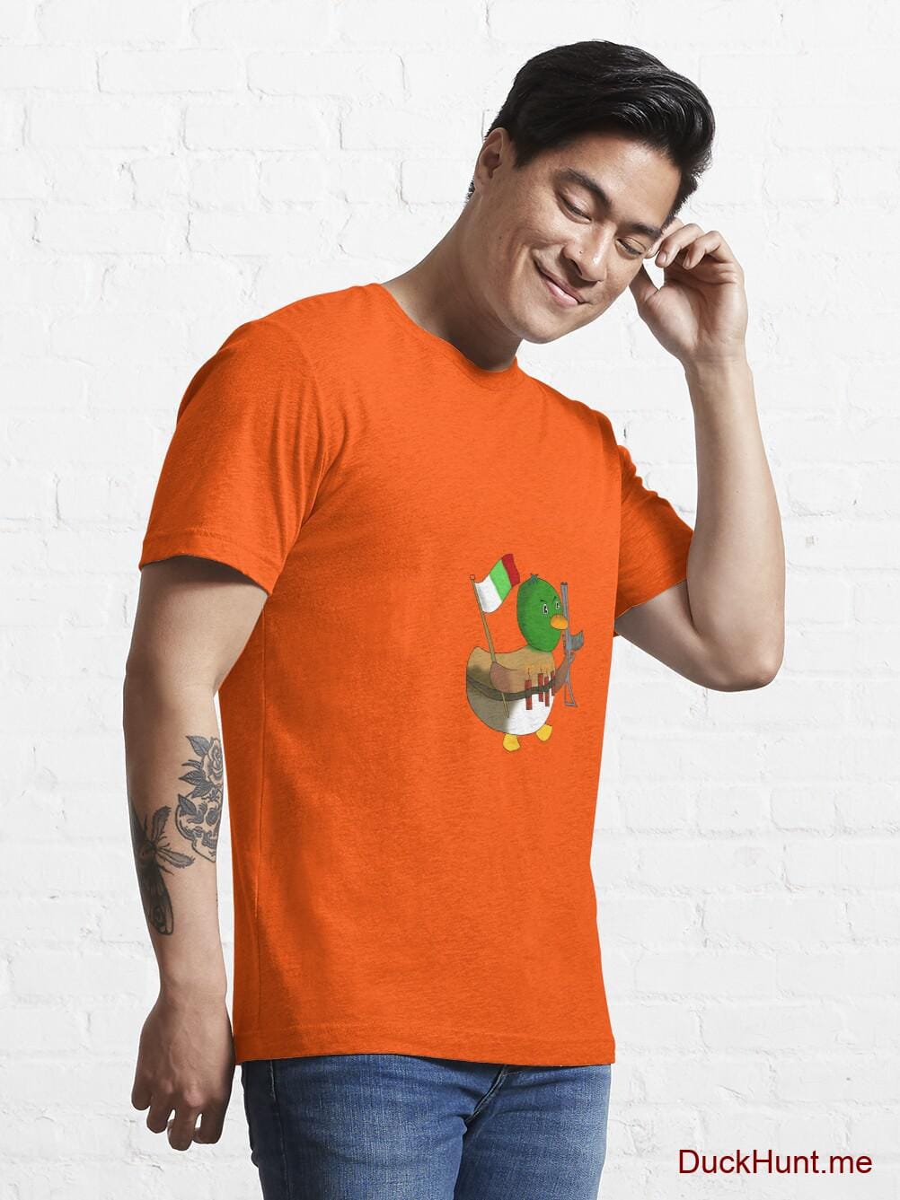 Kamikaze Duck Orange Essential T-Shirt (Front printed) alternative image 6