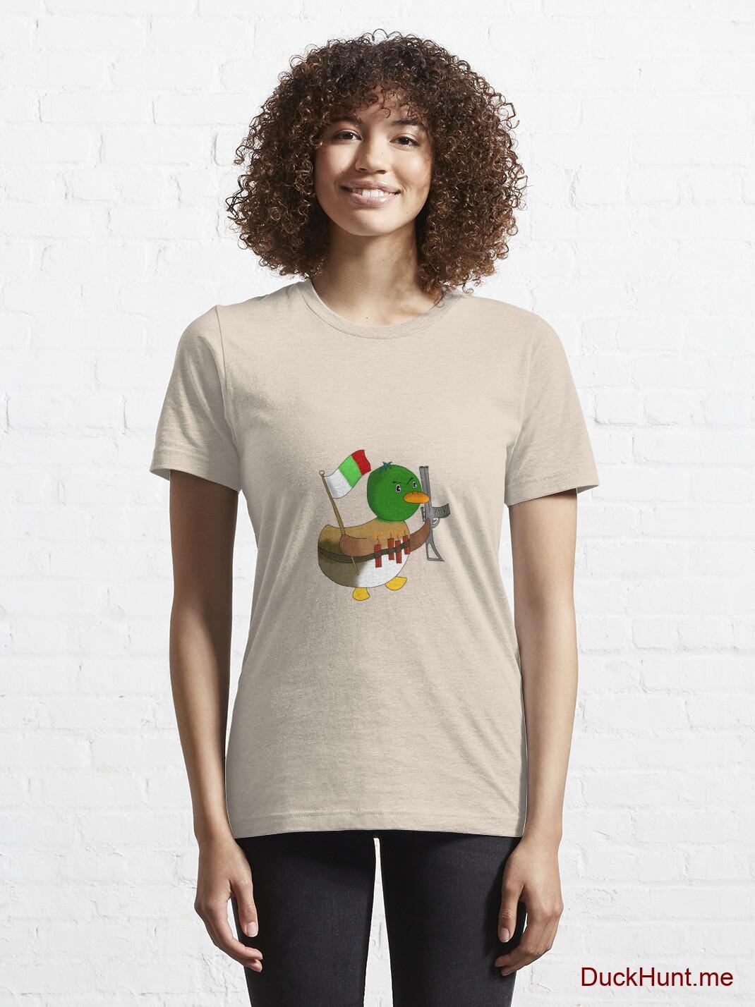 Kamikaze Duck Creme Essential T-Shirt (Front printed) alternative image 5