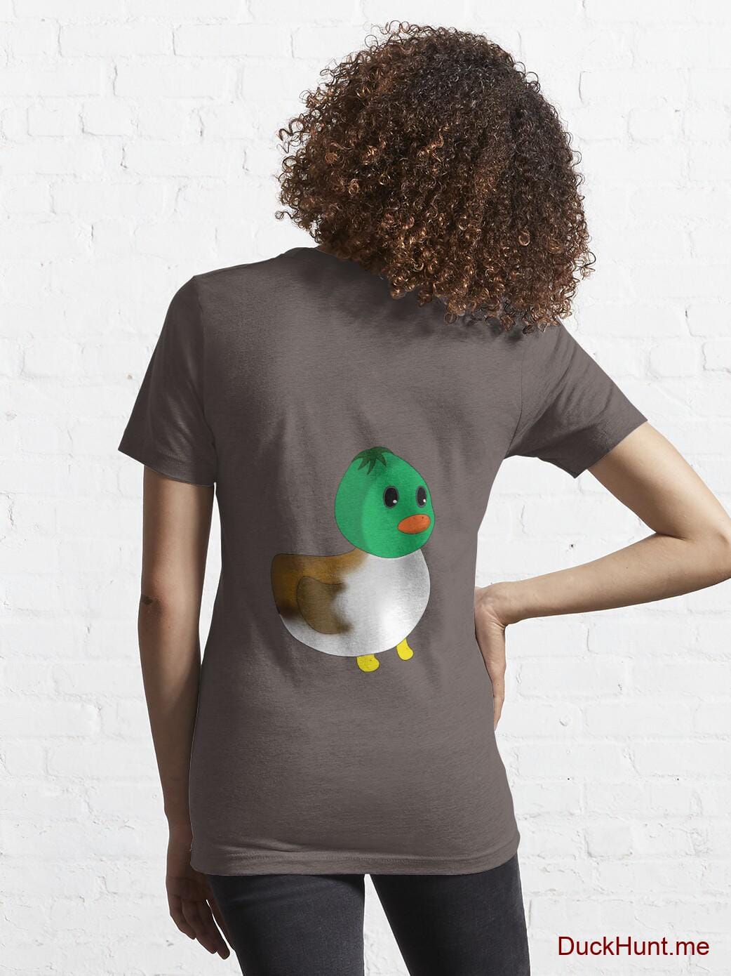 Normal Duck Dark Grey Essential T-Shirt (Back printed) alternative image 4