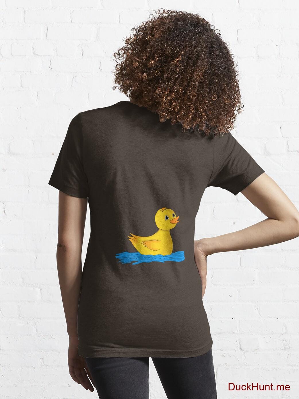 Plastic Duck Brown Essential T-Shirt (Back printed) alternative image 4