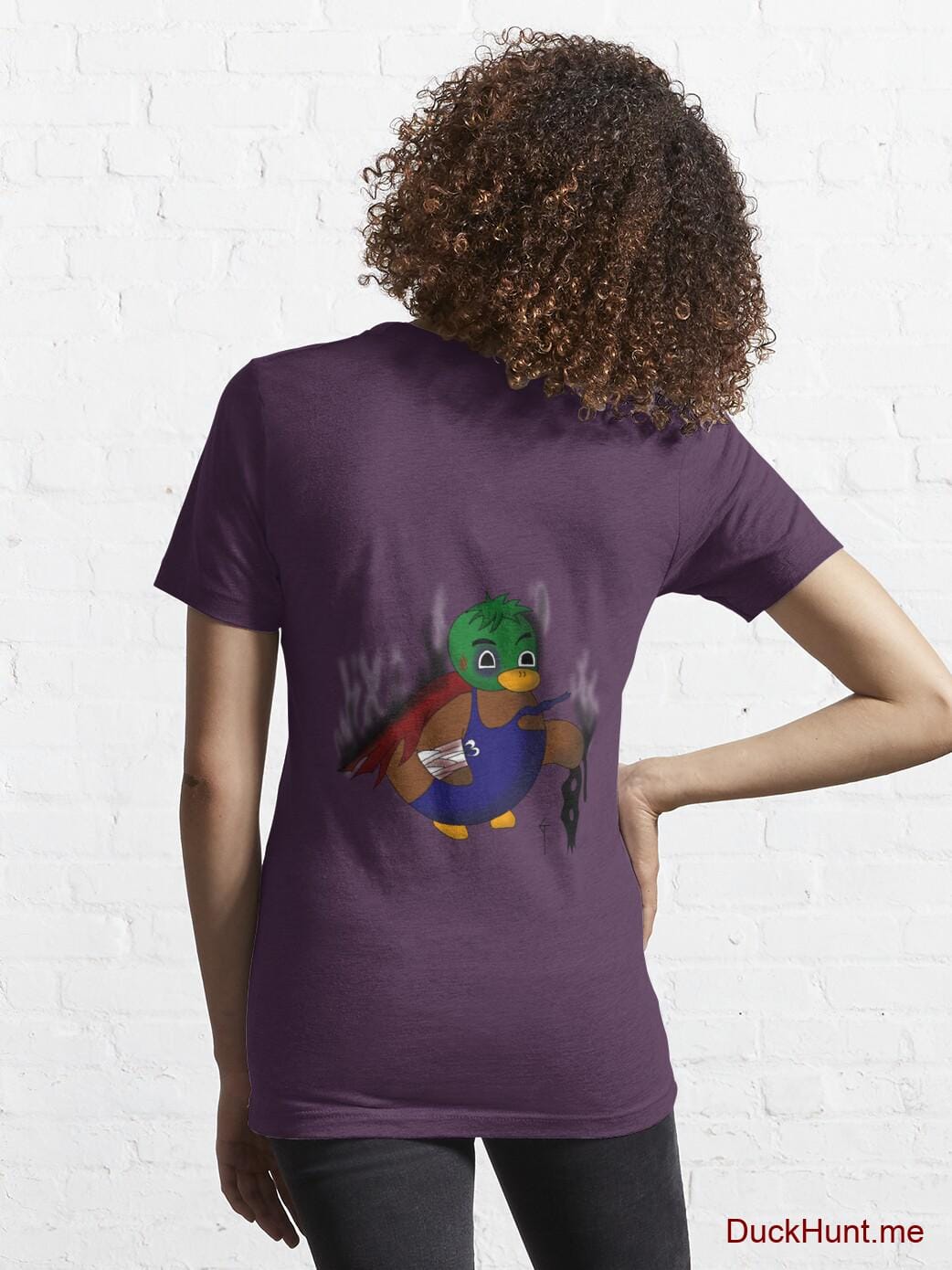 Dead Boss Duck (smoky) Eggplant Essential T-Shirt (Back printed) alternative image 4