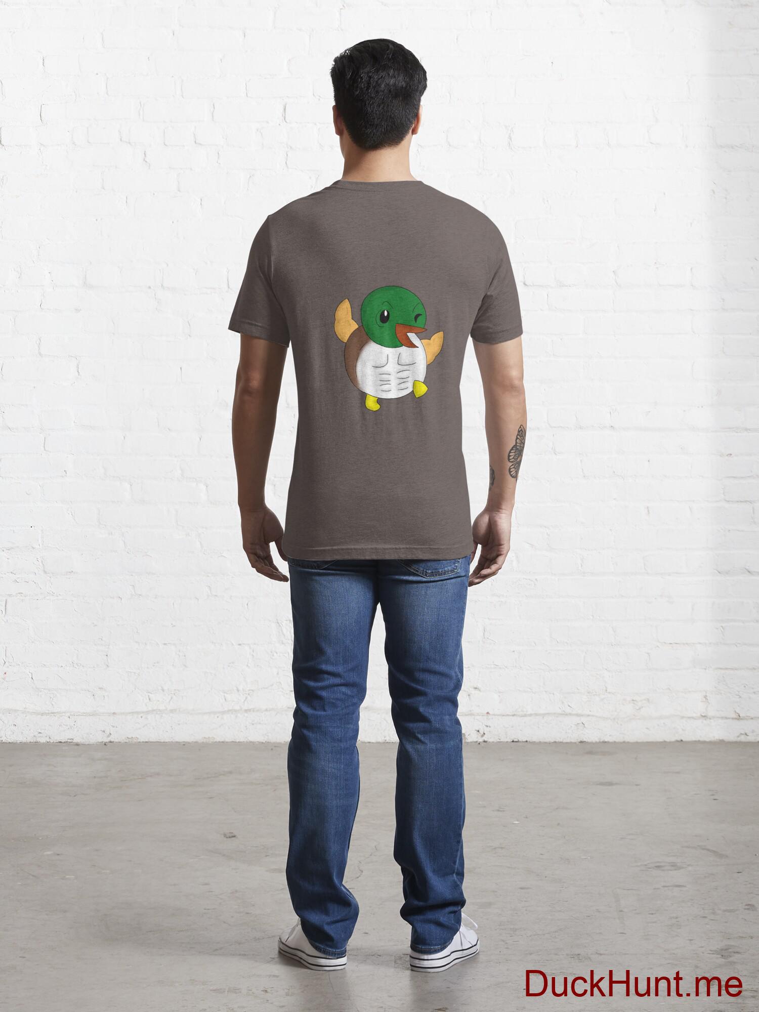 Super duck Dark Grey Essential T-Shirt (Back printed) alternative image 3