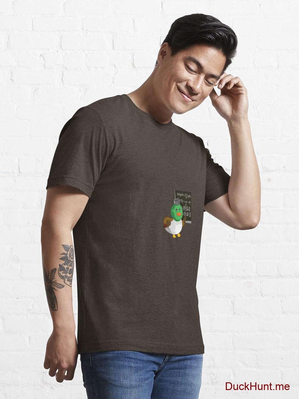 Prof Duck Brown Essential T-Shirt (Front printed) alternative image 6