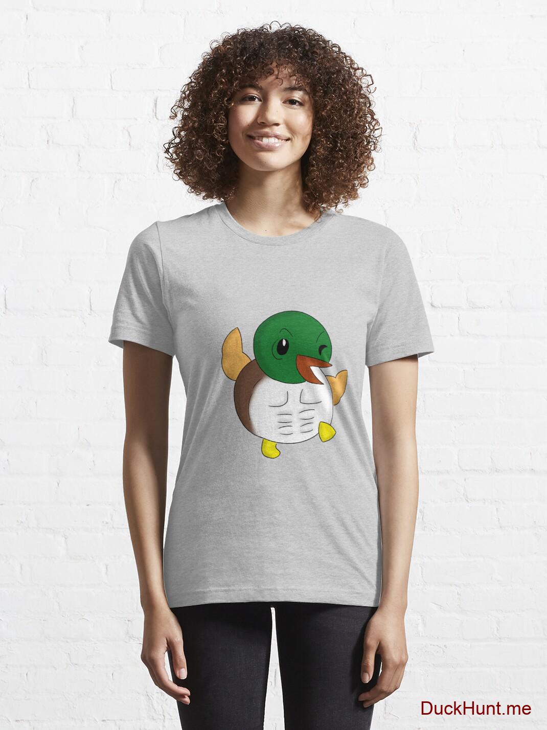 Super duck Heather Grey Essential T-Shirt (Front printed) alternative image 5