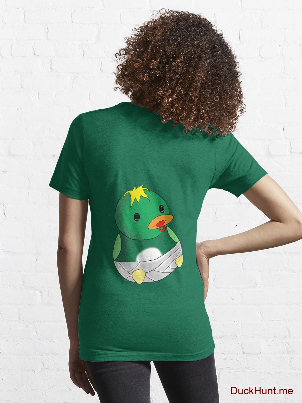 Baby duck Green Essential T-Shirt (Back printed) alternative image 4