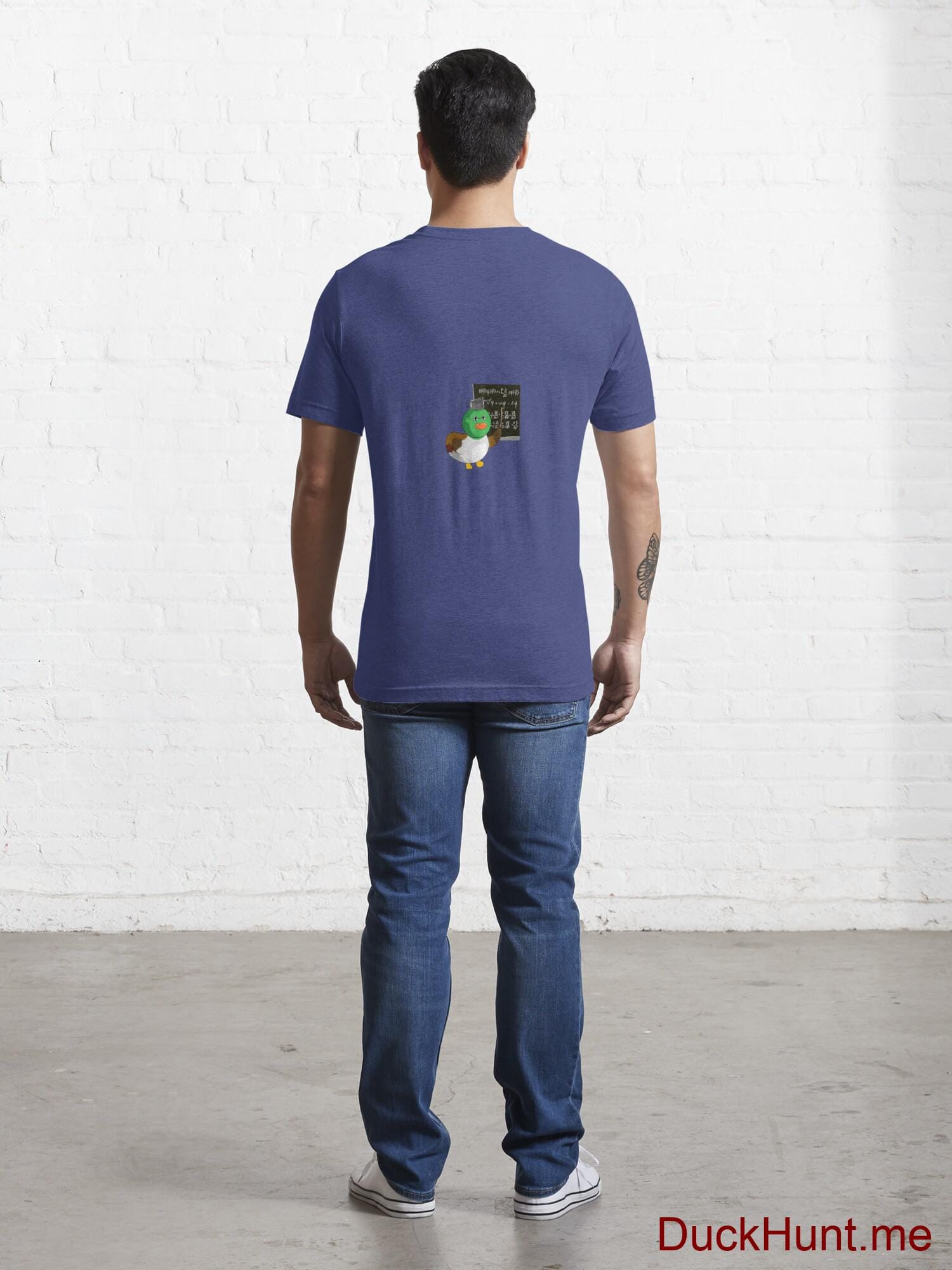 Prof Duck Blue Essential T-Shirt (Back printed) alternative image 3