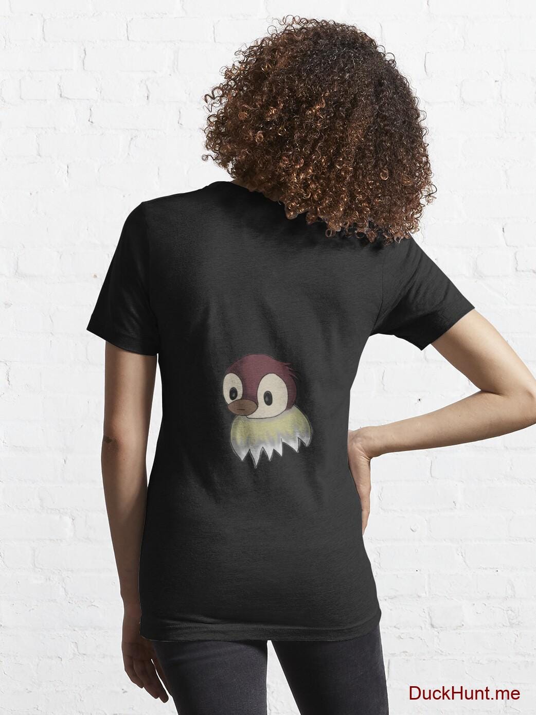 Ghost Duck (fogless) Black Essential T-Shirt (Back printed) alternative image 4