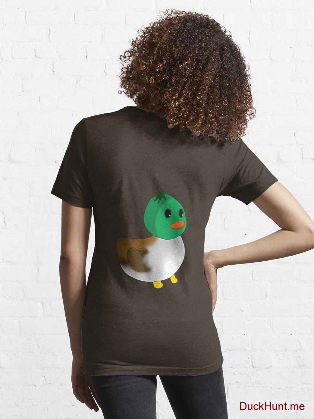 Normal Duck Brown Essential T-Shirt (Back printed) alternative image 4