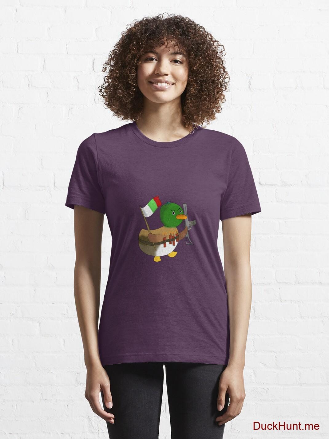 Kamikaze Duck Eggplant Essential T-Shirt (Front printed) alternative image 5