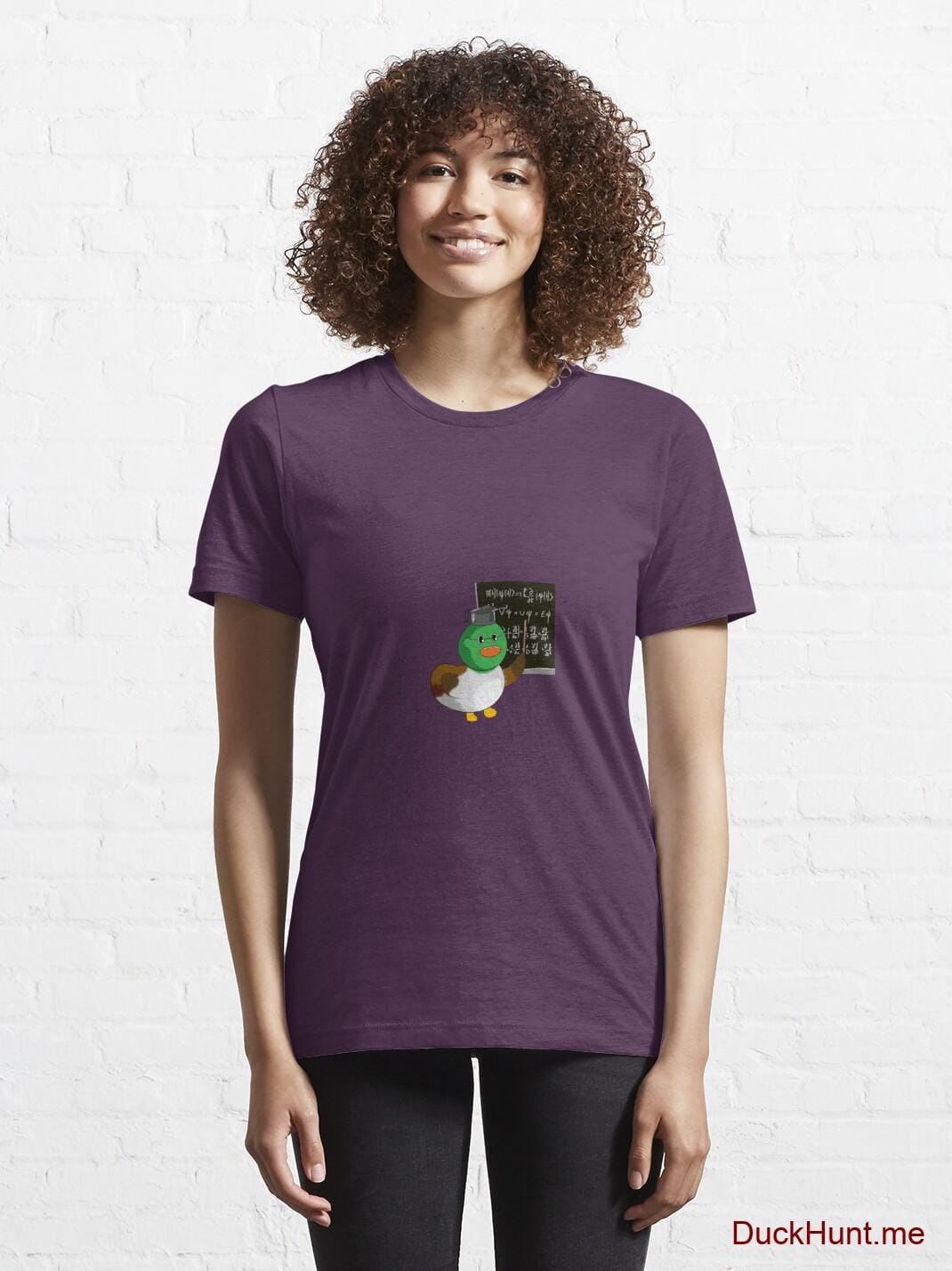Prof Duck Eggplant Essential T-Shirt (Front printed) alternative image 5