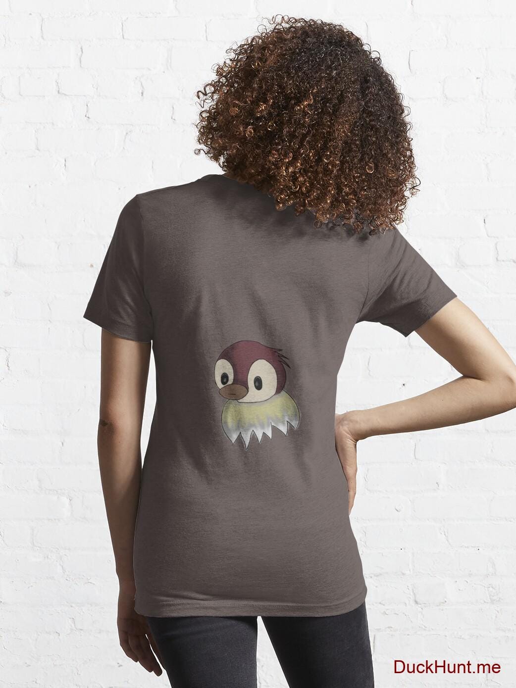 Ghost Duck (fogless) Dark Grey Essential T-Shirt (Back printed) alternative image 4
