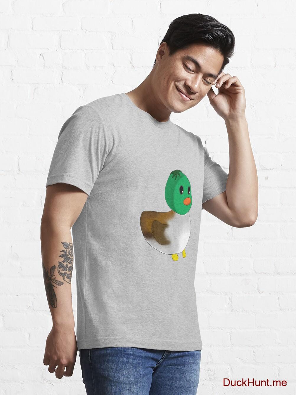 Normal Duck Heather Grey Essential T-Shirt (Front printed) alternative image 6