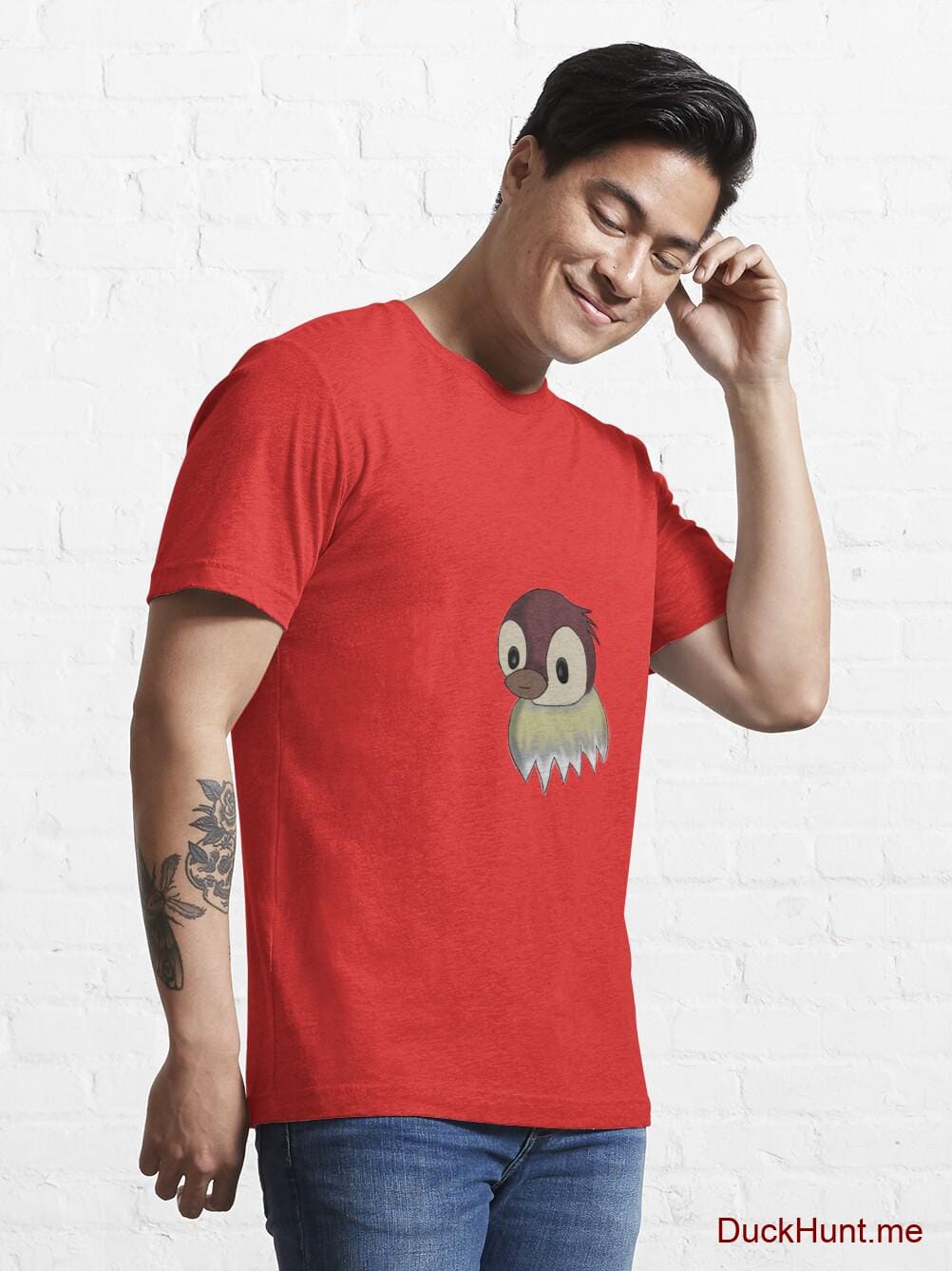 Ghost Duck (fogless) Red Essential T-Shirt (Front printed) alternative image 6