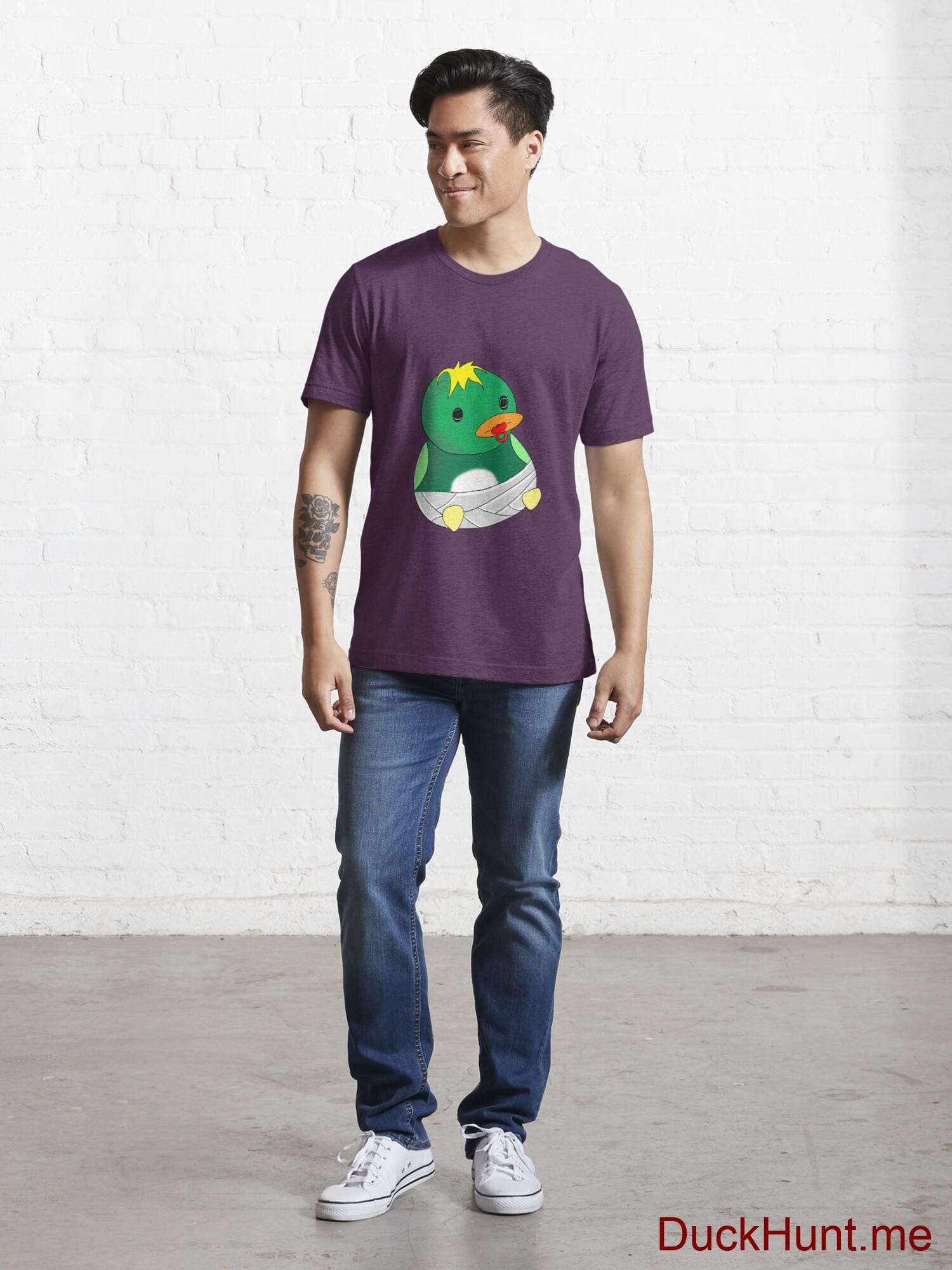 Baby duck Eggplant Essential T-Shirt (Front printed) alternative image 4