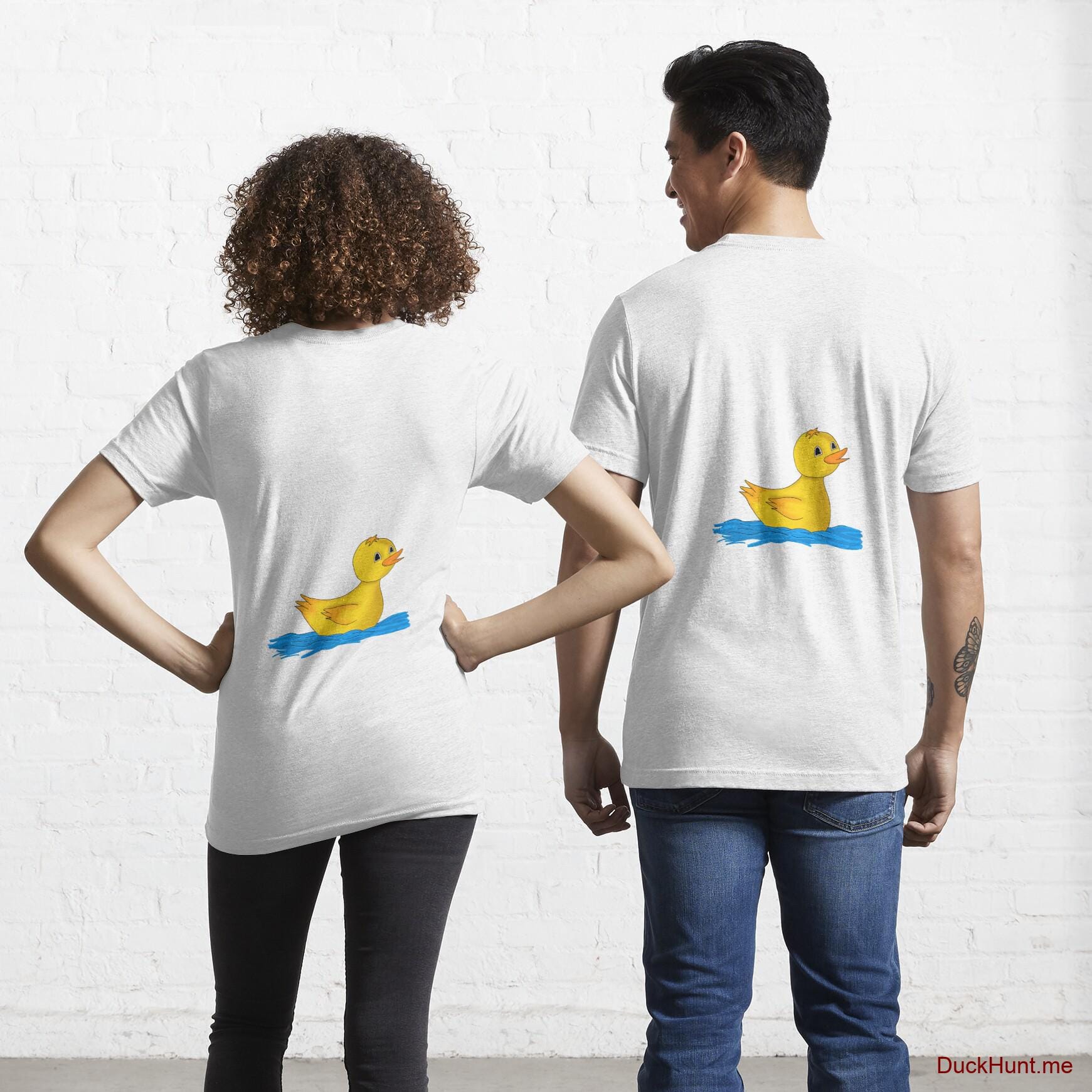 Plastic Duck White Essential T-Shirt (Back printed)