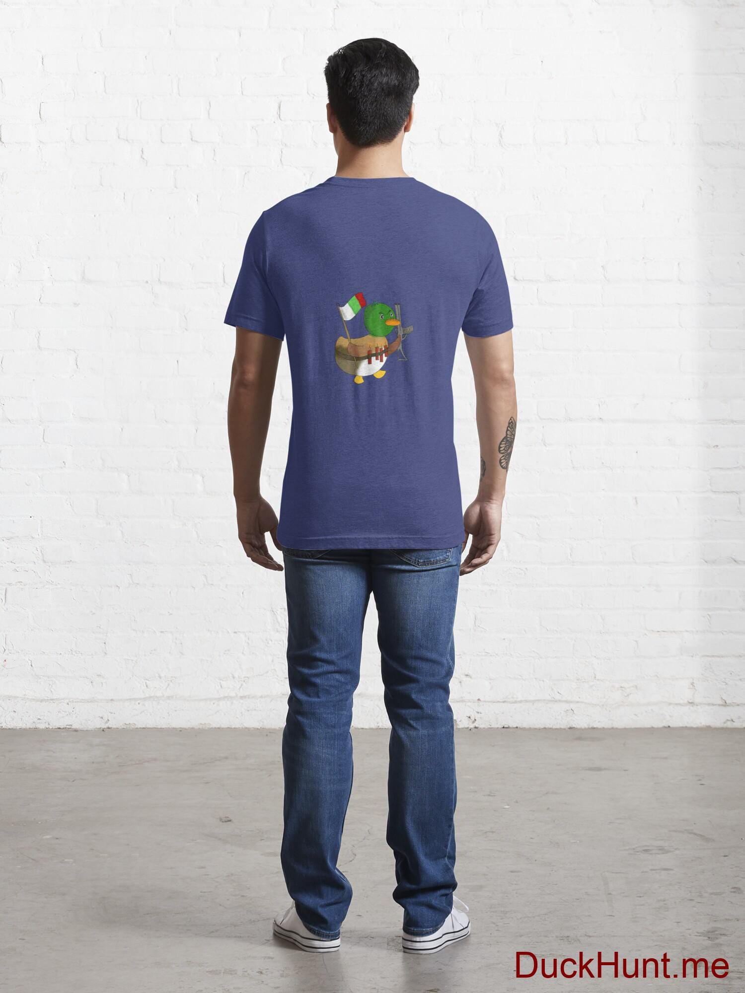 Kamikaze Duck Blue Essential T-Shirt (Back printed) alternative image 3