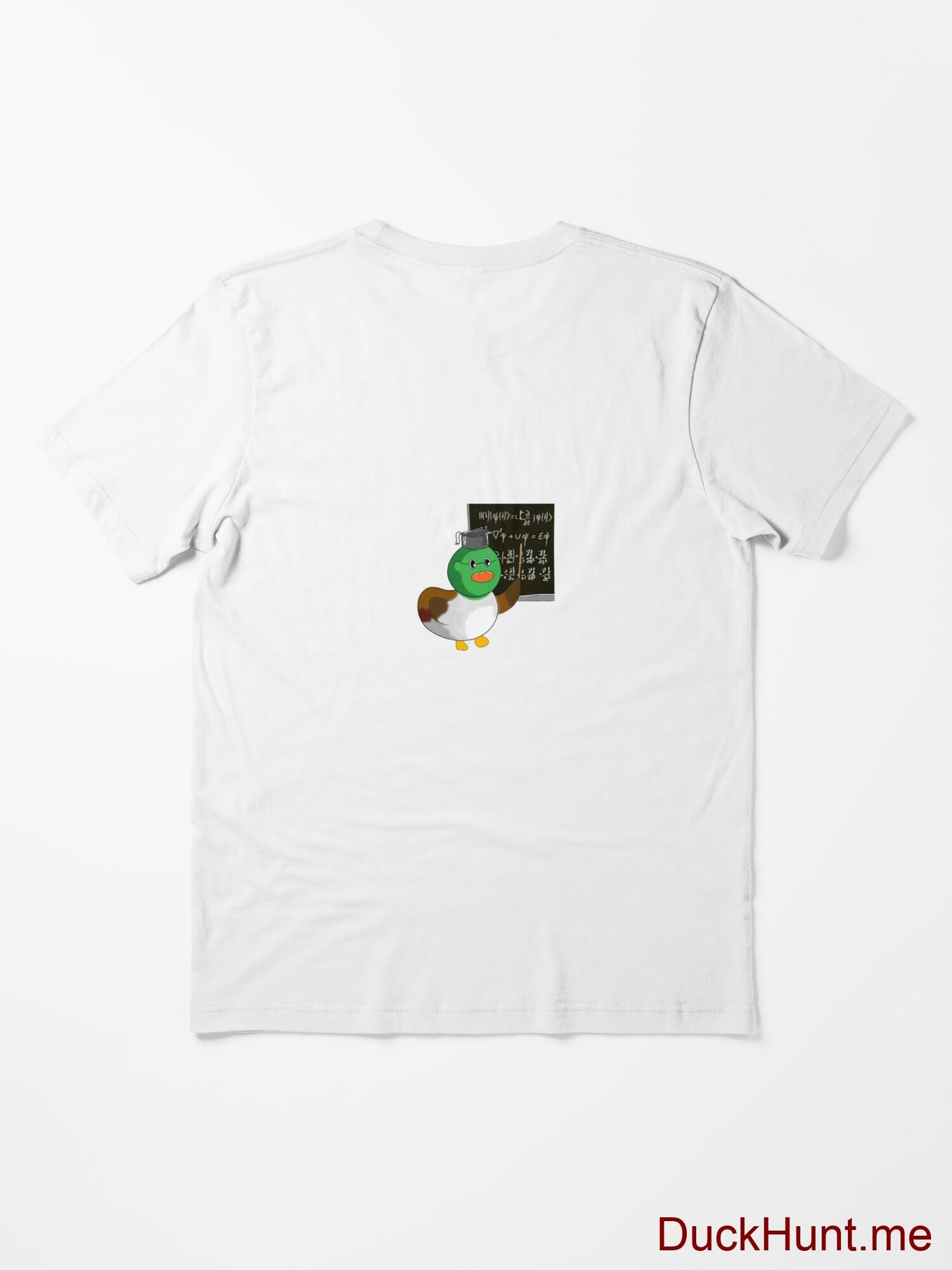 Prof Duck White Essential T-Shirt (Back printed) alternative image 1