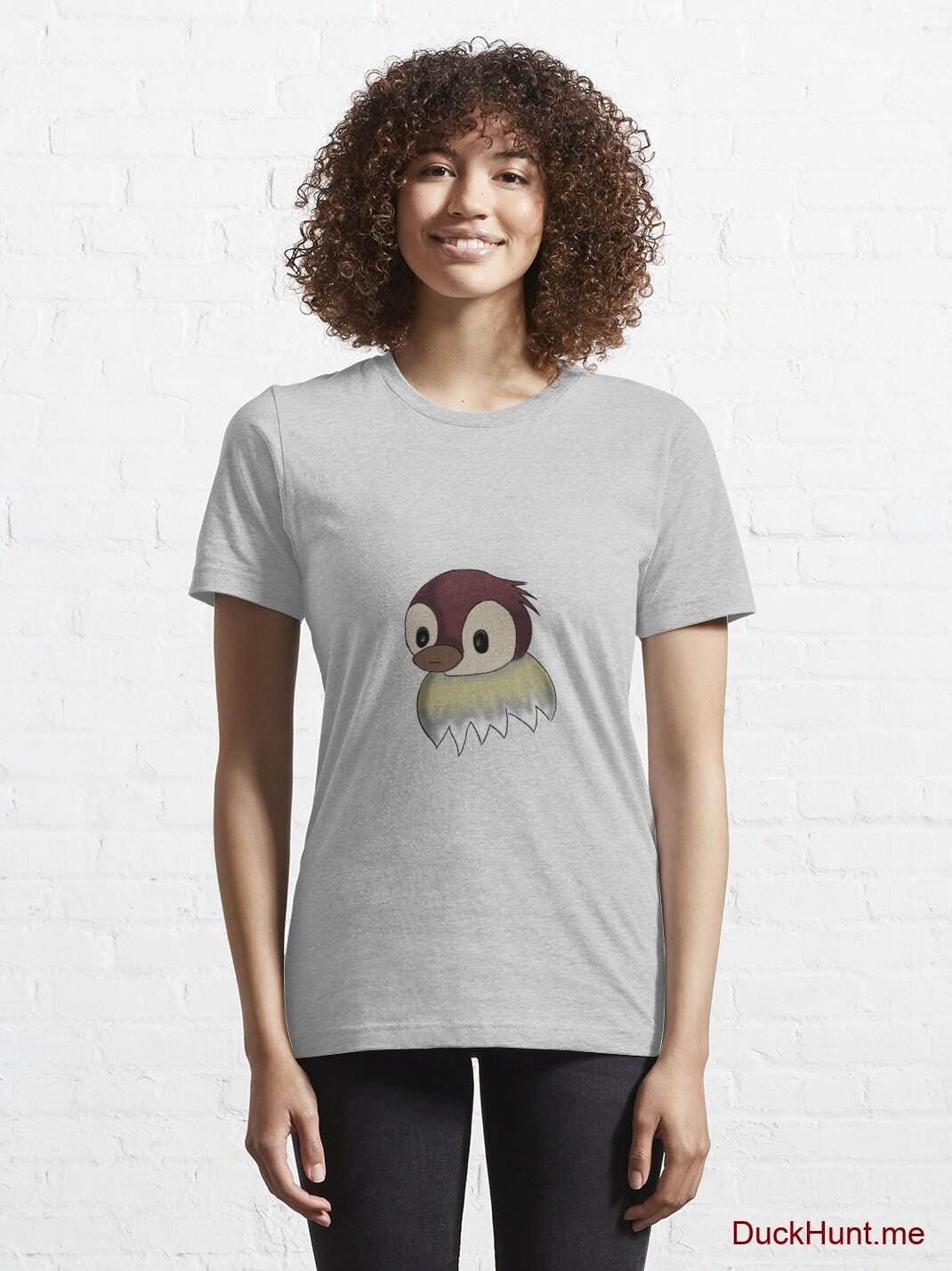 Ghost Duck (fogless) Heather Grey Essential T-Shirt (Front printed) alternative image 5